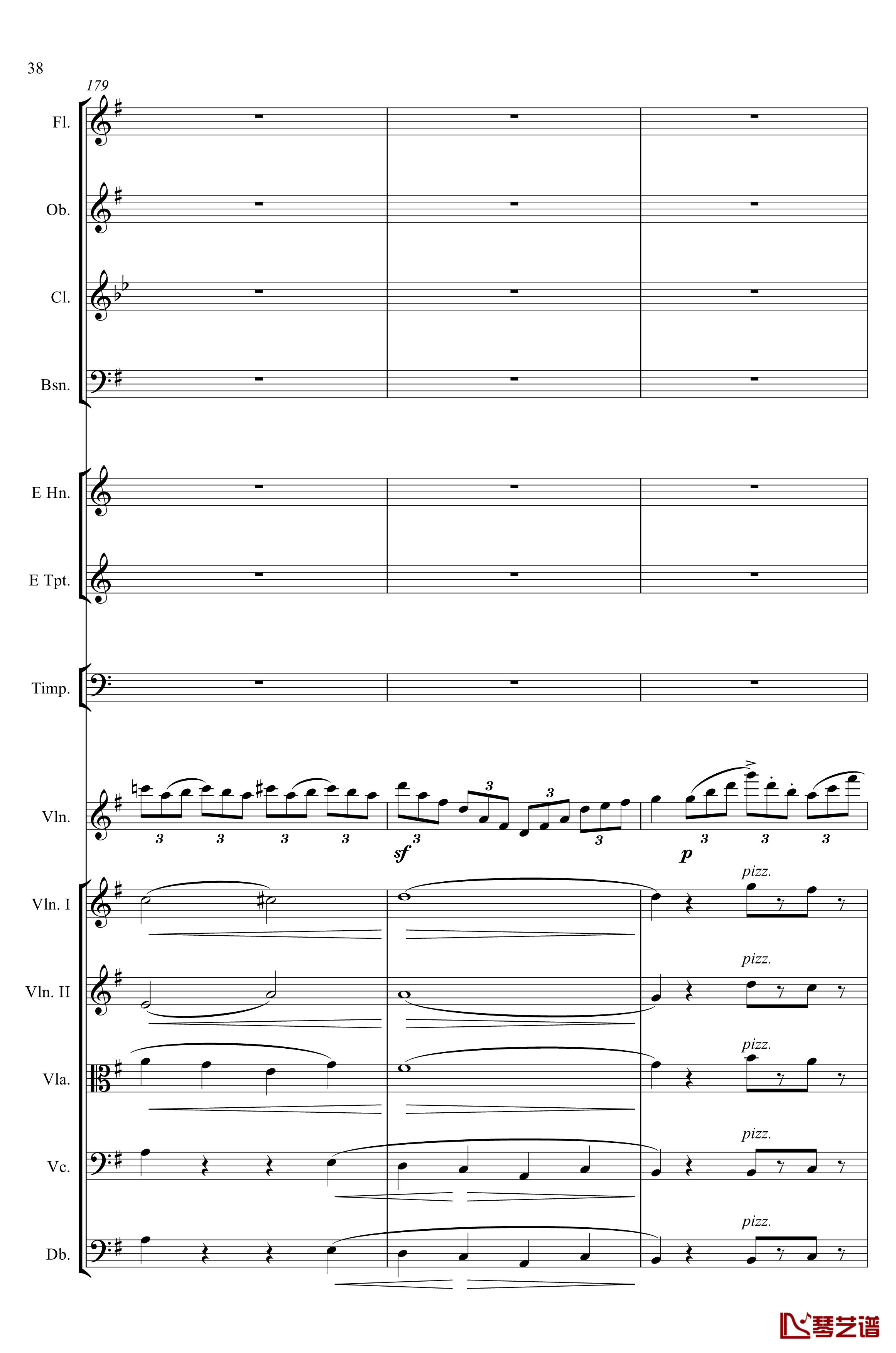 e小调小提琴协奏曲Op.64钢琴谱-第一乐章-门德尔松38