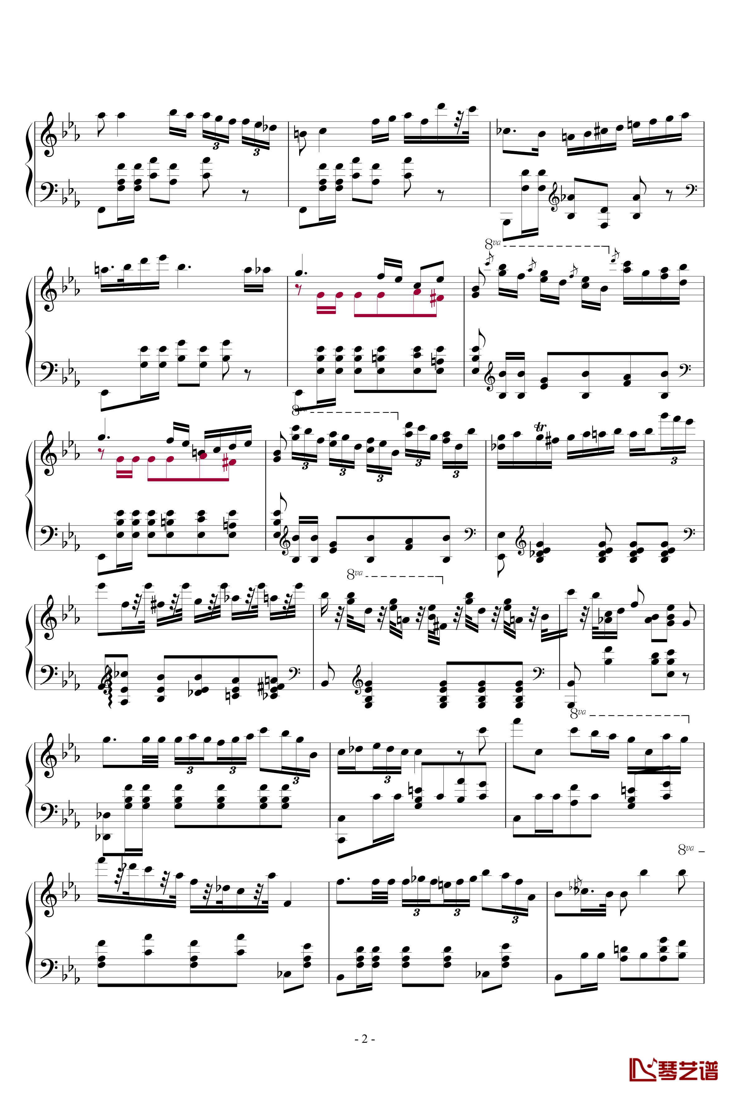肖邦大波兰舞曲opus22钢琴谱-肖邦-chopin2