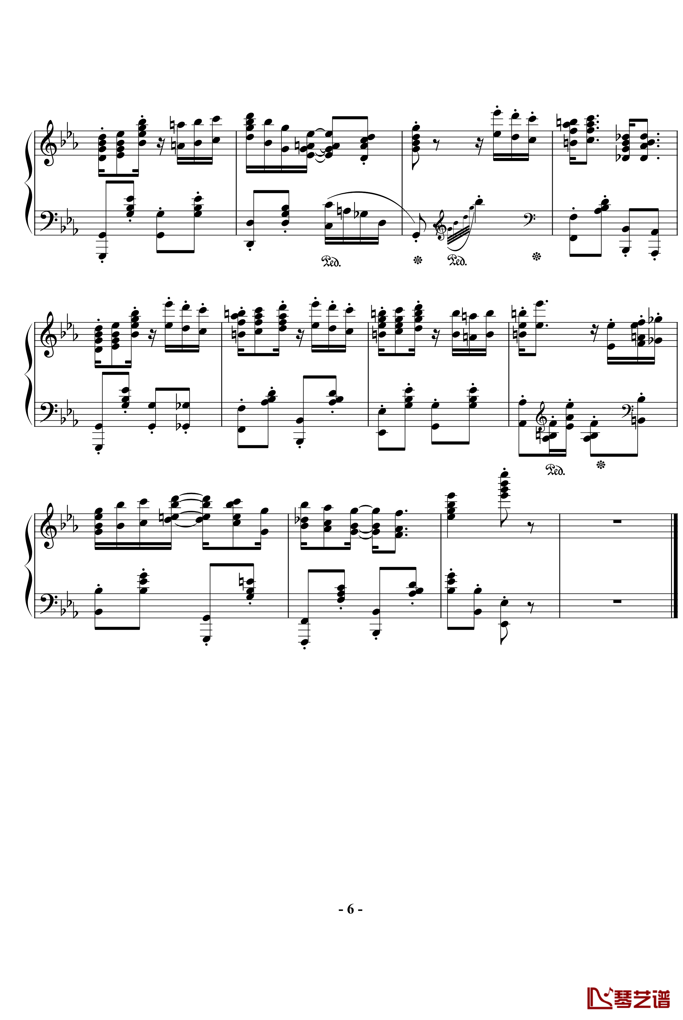 一首经典的爵士钢琴谱-欧美经典6