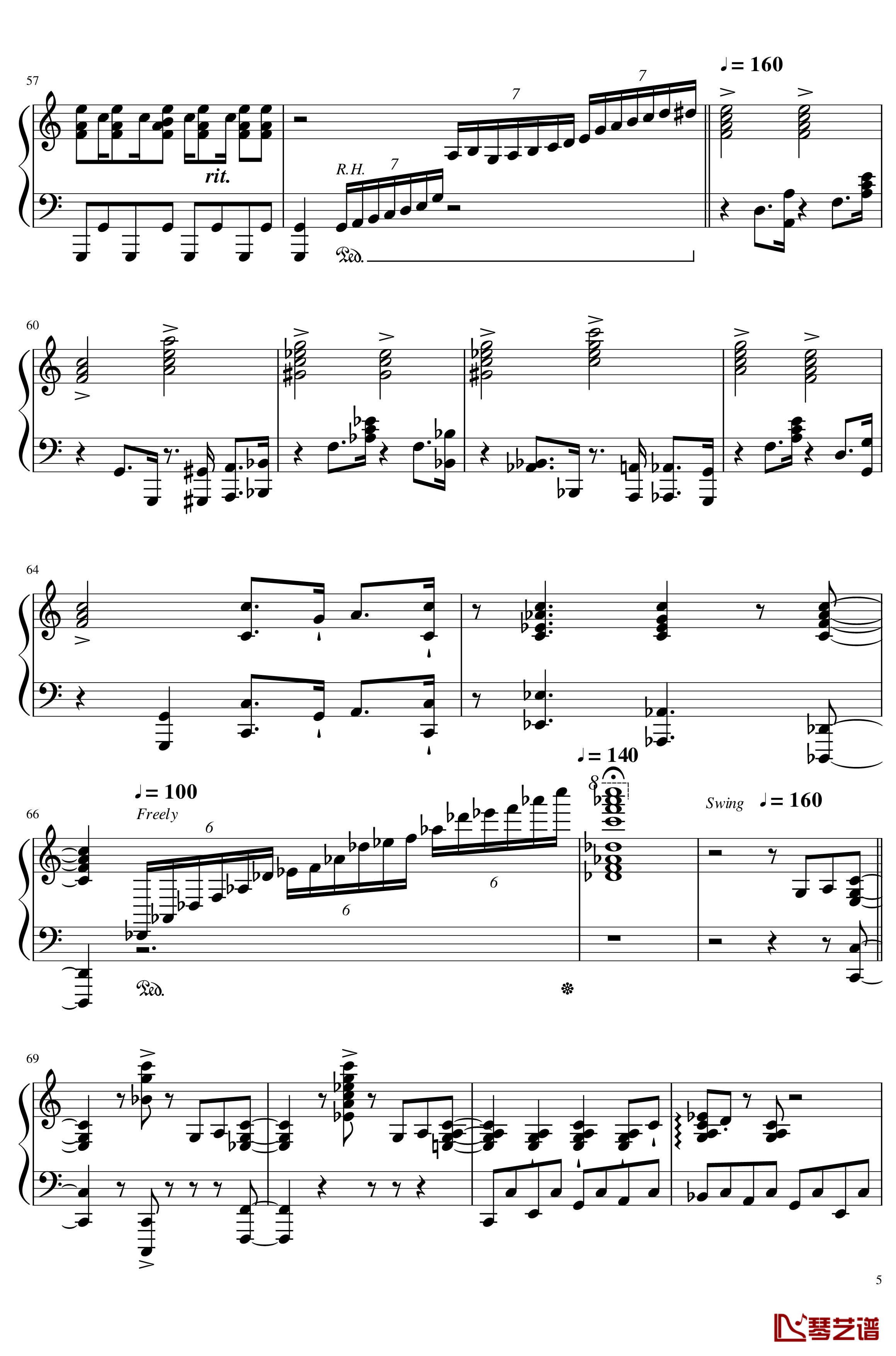 马里奥合集-Mix钢琴谱-超级玛丽5