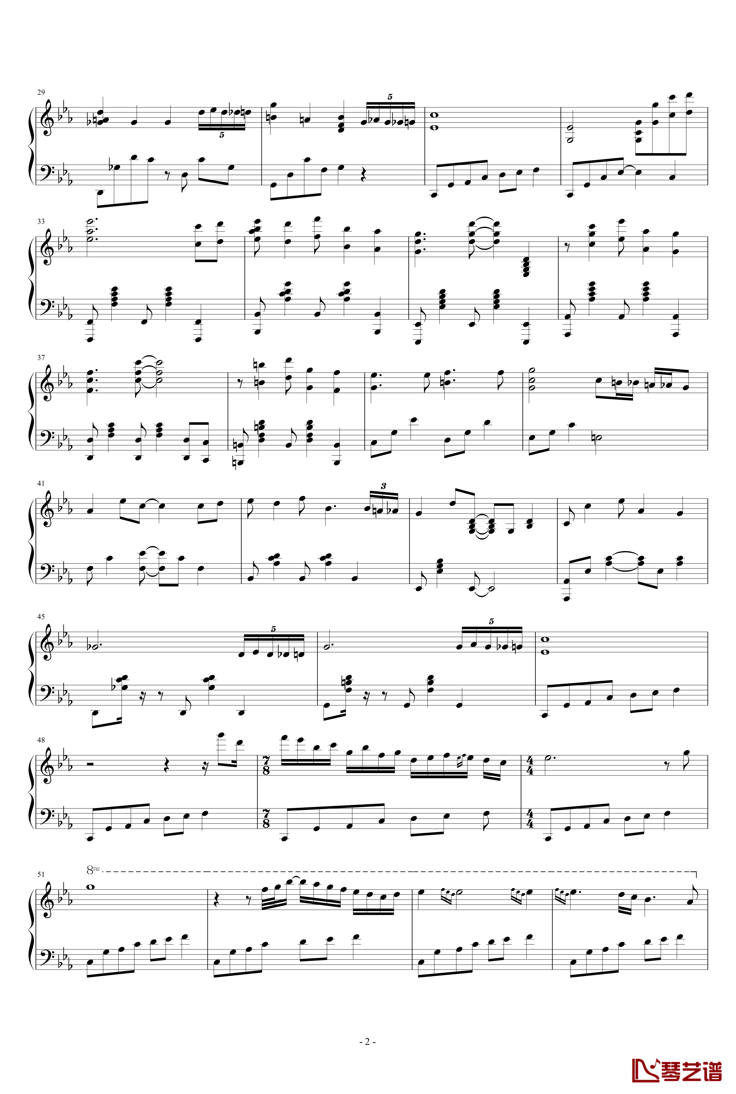 Oblivion钢琴谱-独奏-Astor Piazzolla2