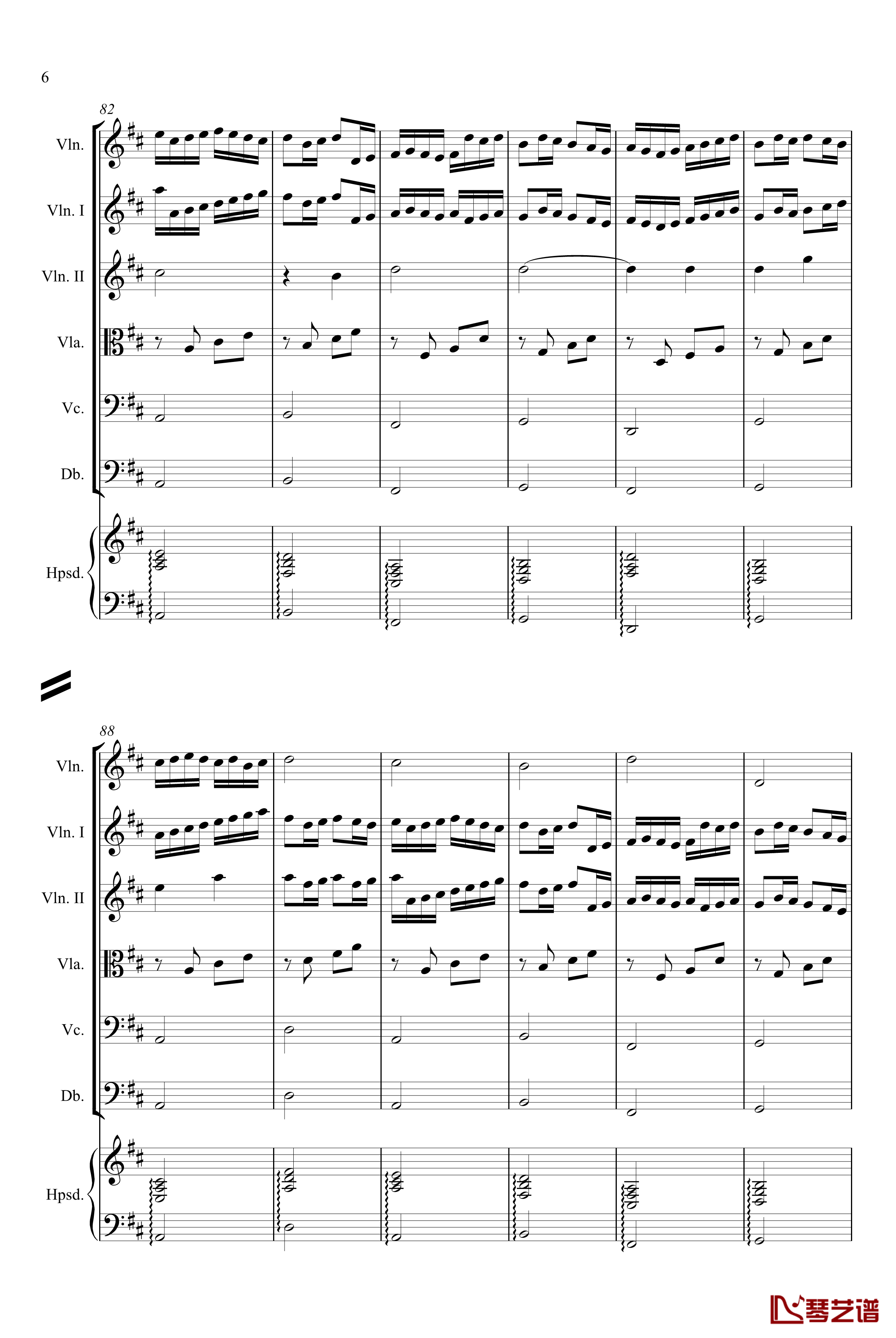 卡农交响曲钢琴谱-帕赫贝尔-Pachelbel6