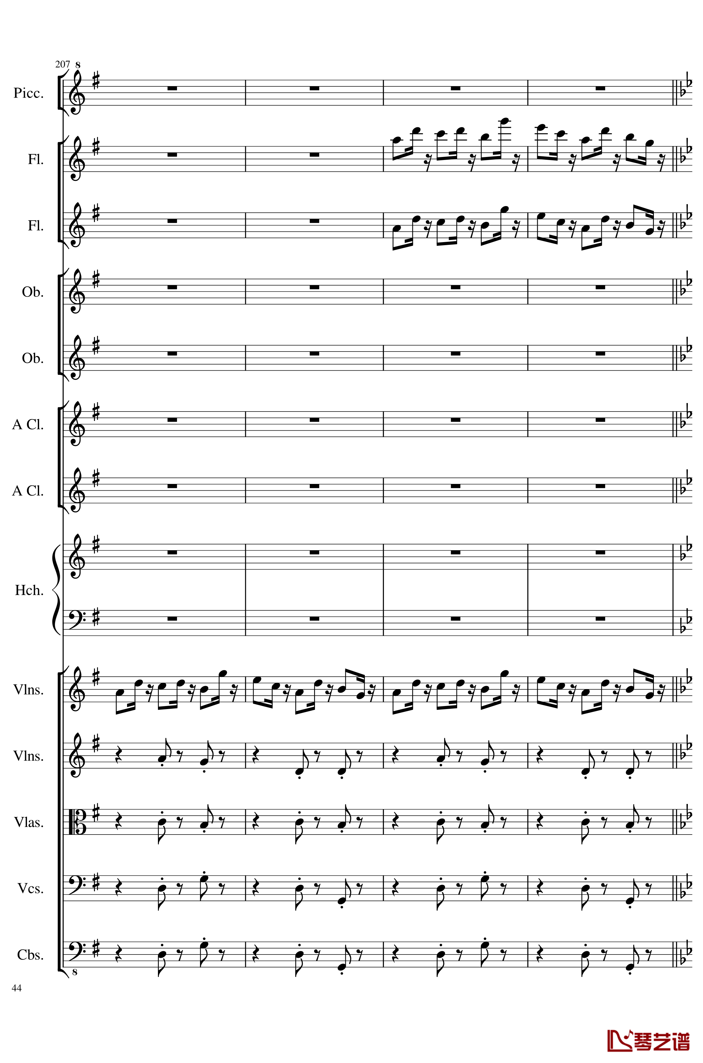 7 Contredanses No.1-7, Op.124钢琴谱-7首乡村舞曲，第一至第七，作品124-一个球44