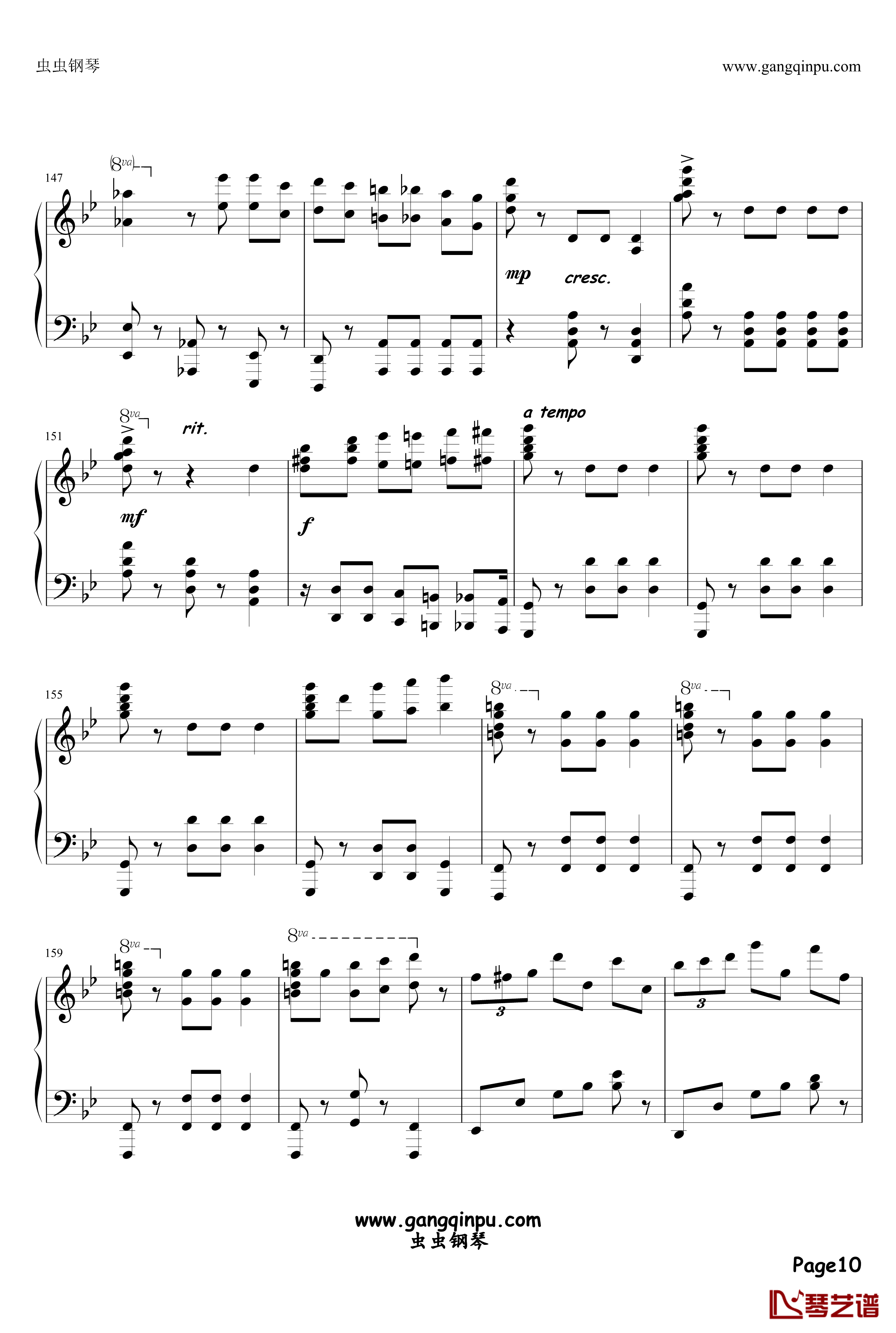 ワルツ第17番ト短调 ‘大犬のワルツ’钢琴谱-virkato10