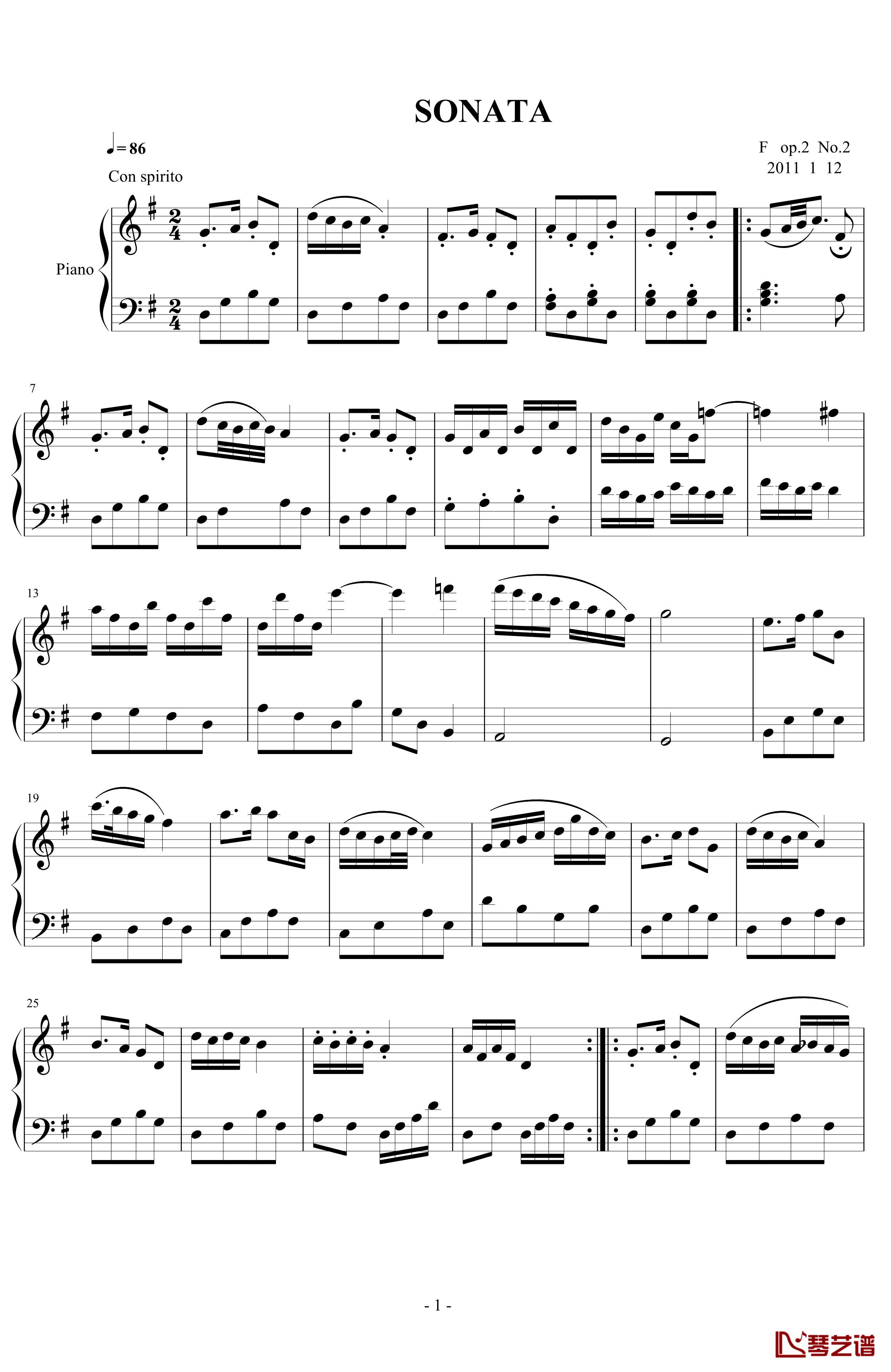 SONATA钢琴谱-弗兰克1