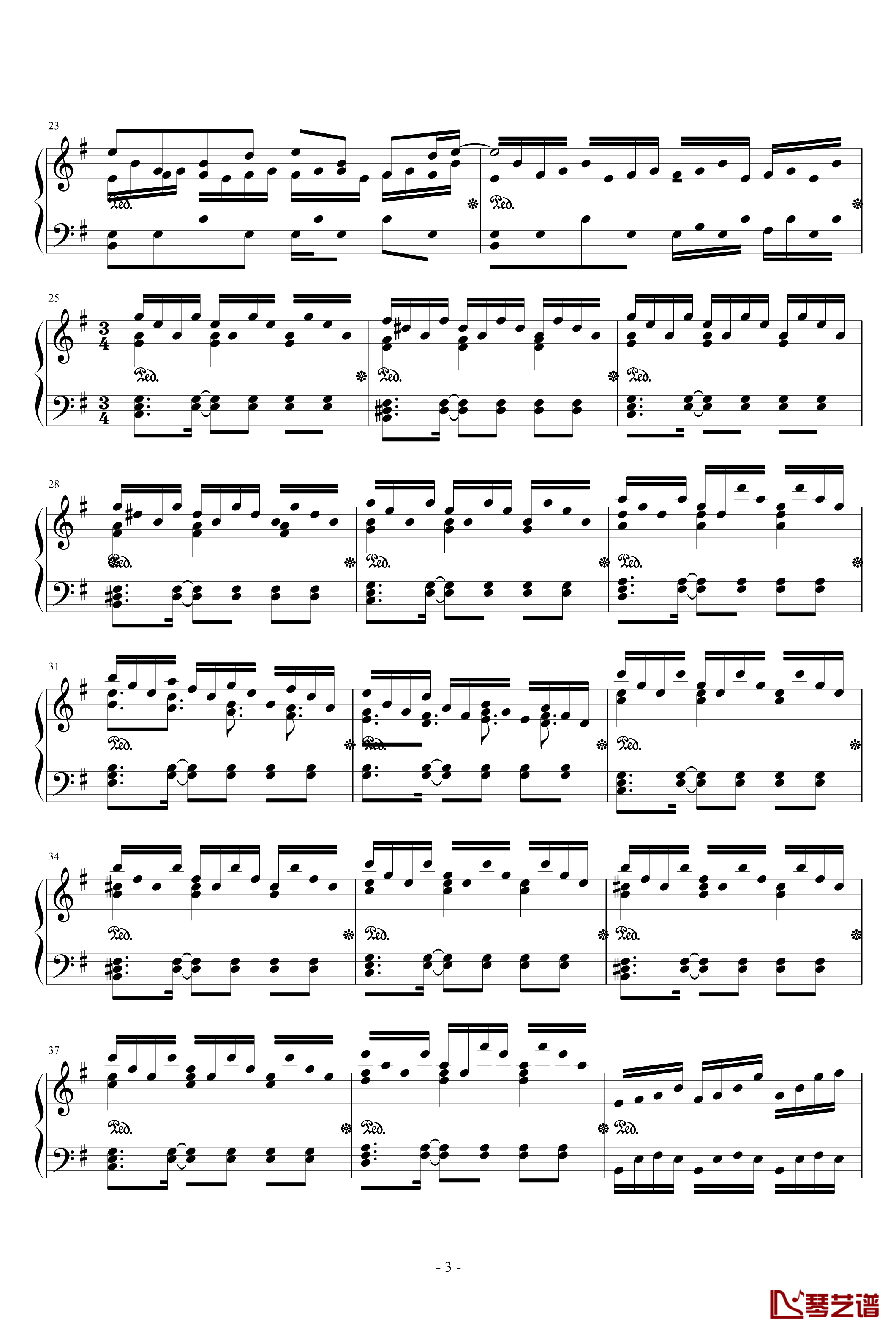 ヴォヤージュ1969钢琴谱-HARD-东方永夜抄第6面-东方project3