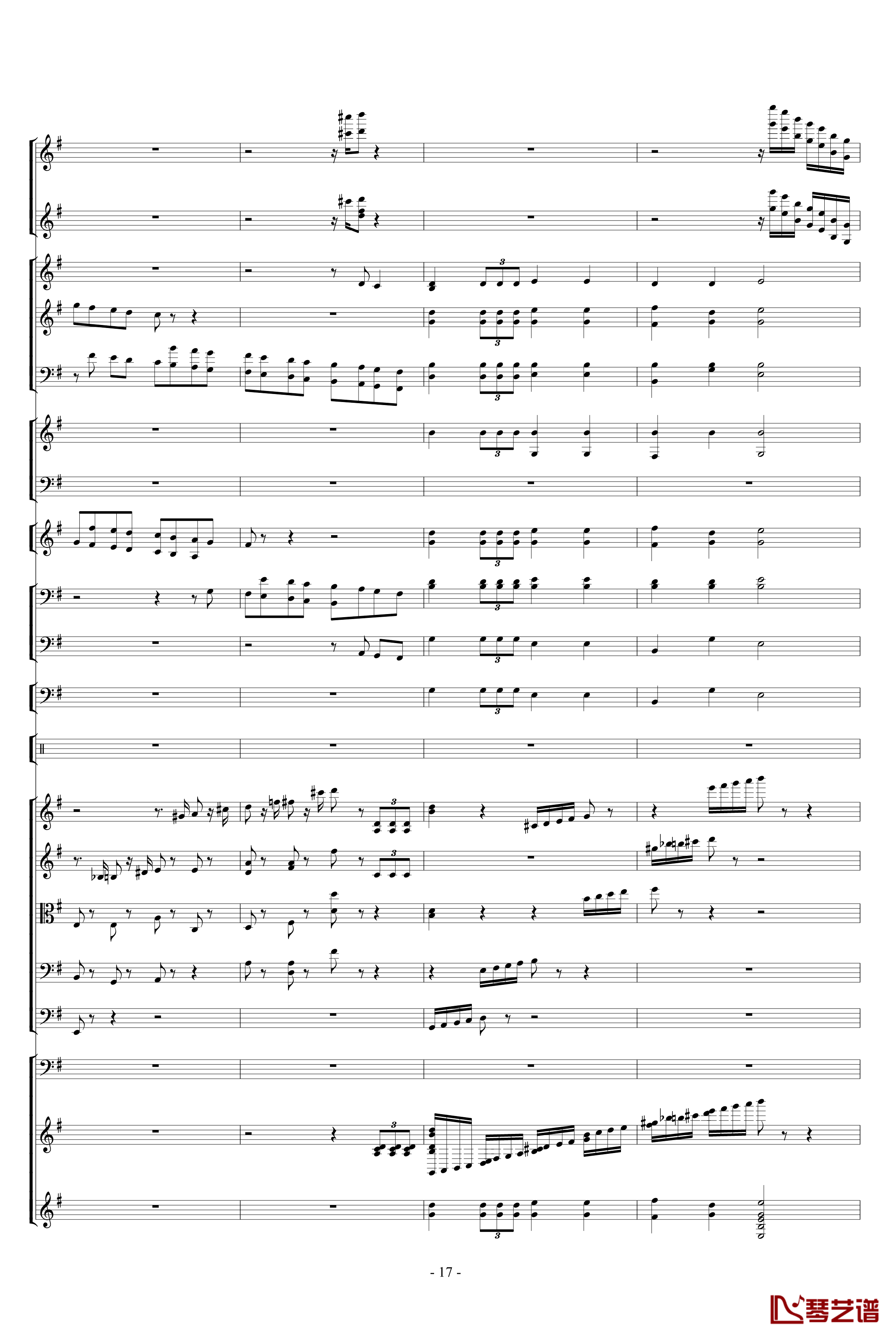 胡桃夹子组曲之进行曲钢琴谱-柴科夫斯基-Peter Ilyich Tchaikovsky17