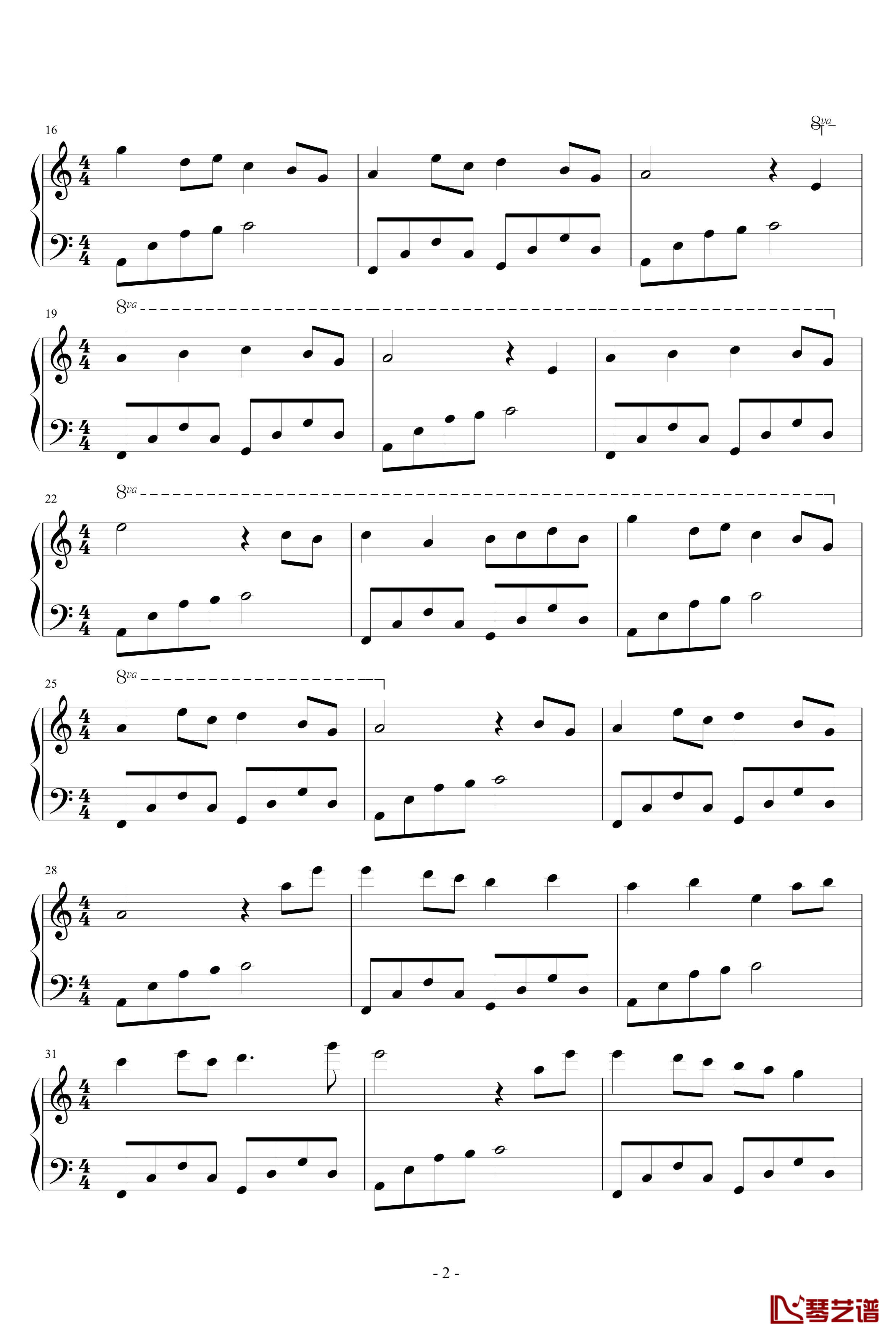 梦境钢琴谱-Chopinist2