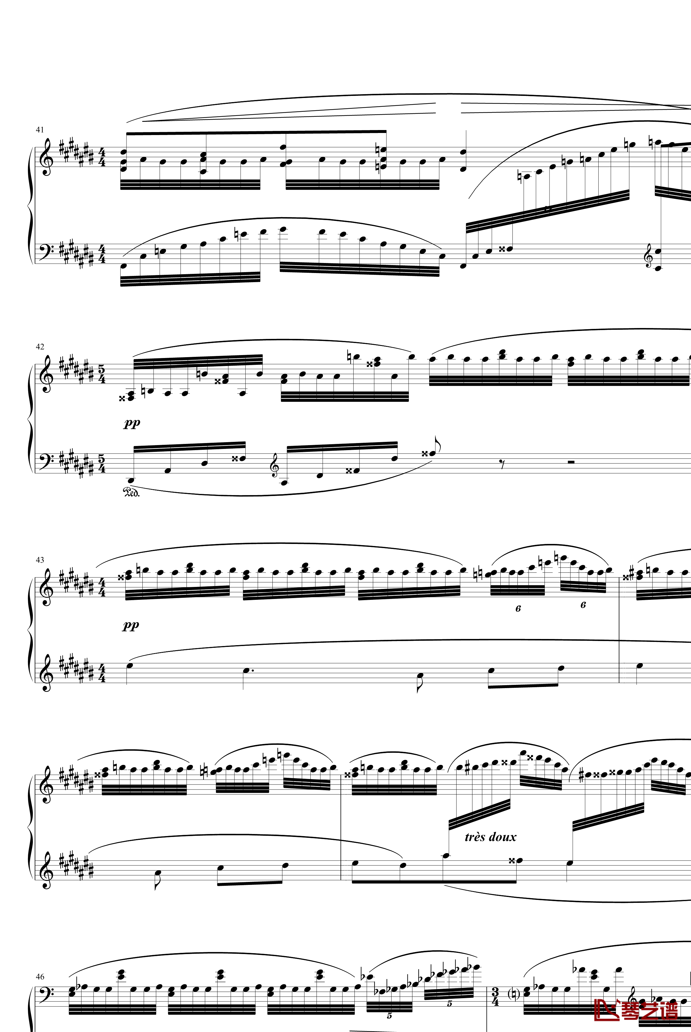 夜之幽灵组曲之水妖钢琴谱-拉威尔-Ravel5