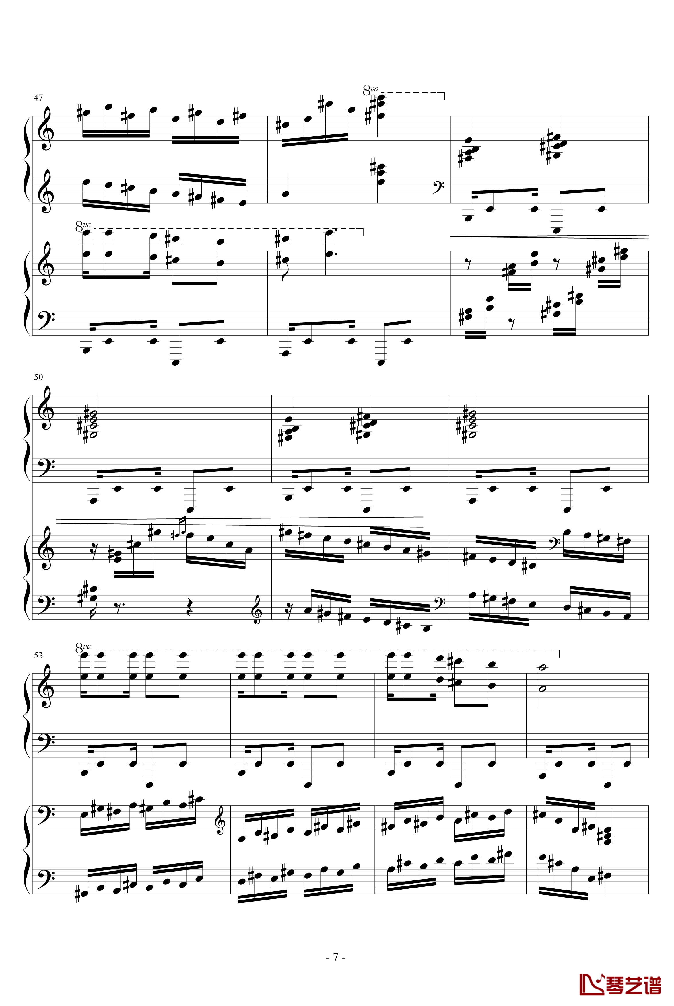 爵士双钢琴奏鸣曲第三乐章钢琴谱-米约7