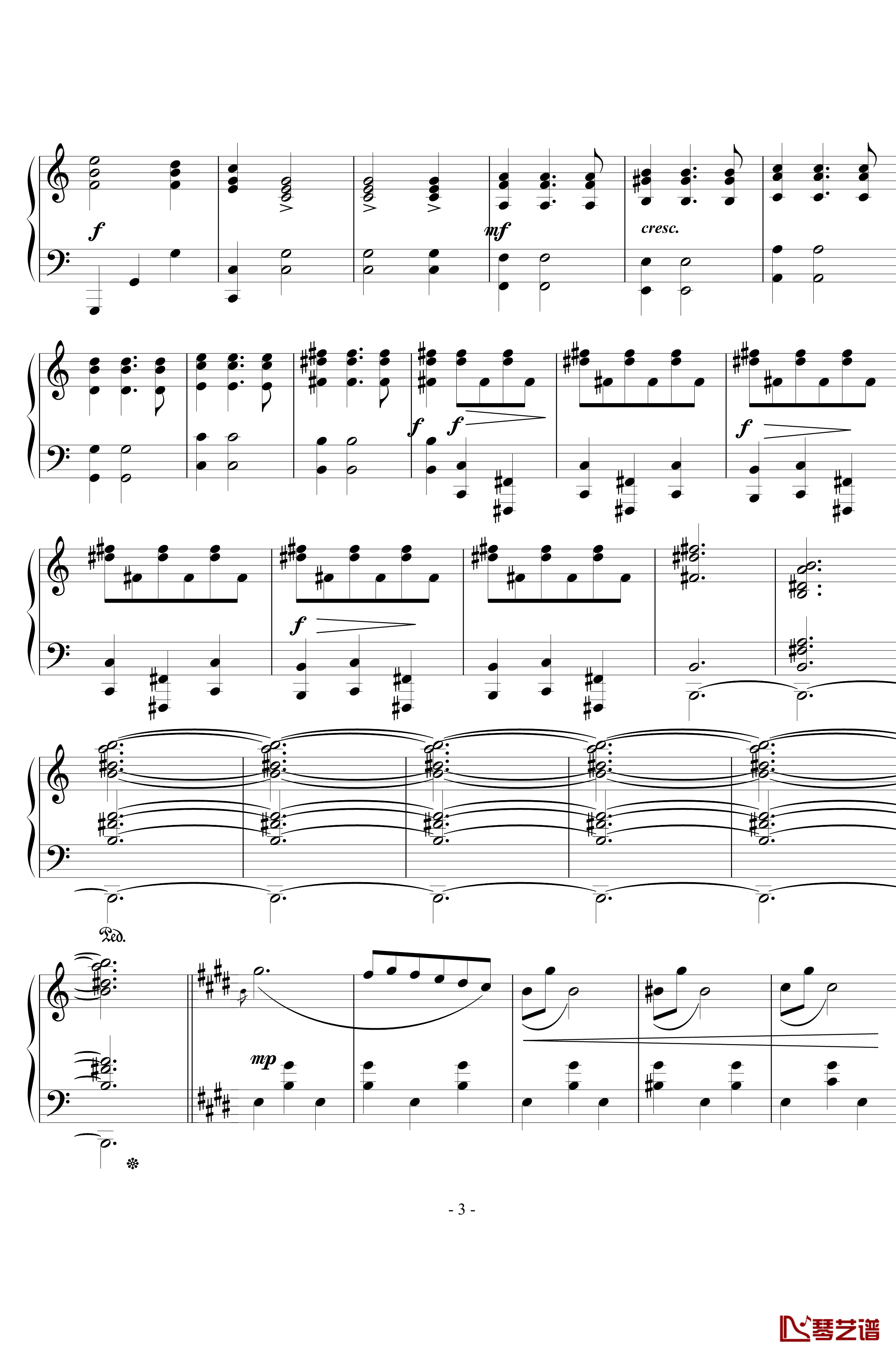 圆舞曲钢琴谱-Op.24  No.5-西贝柳斯3