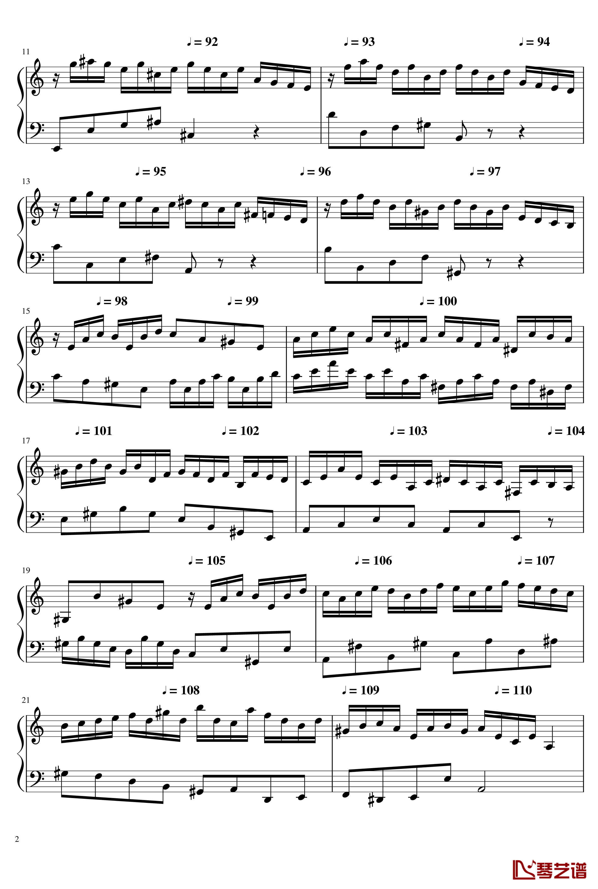 高手赛钢琴谱-钢琴块22