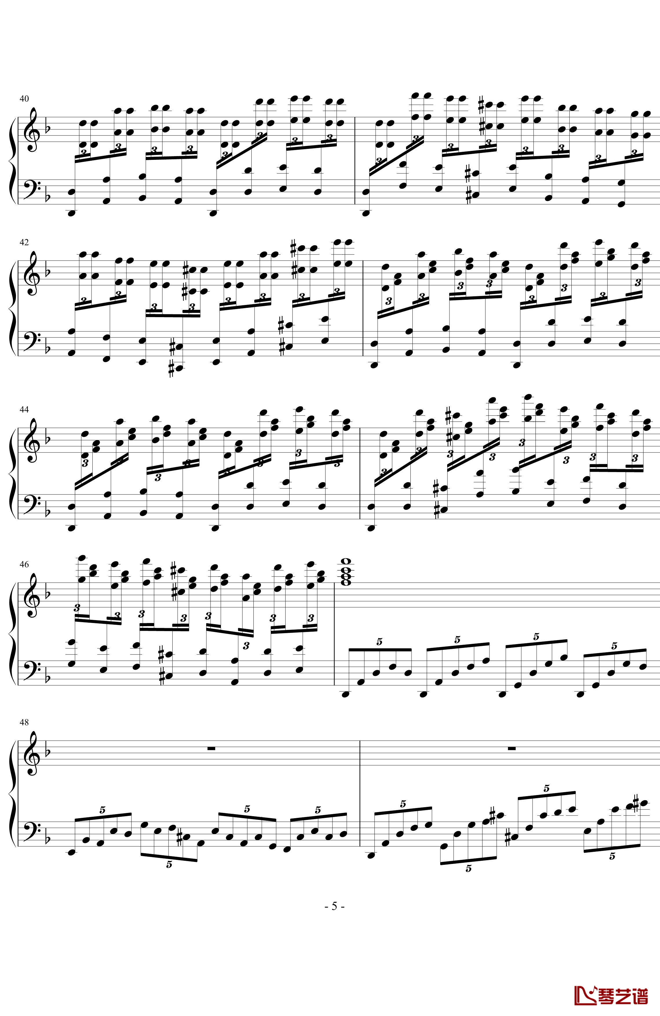 幽灵之舞钢琴谱-瑪蓵帕5