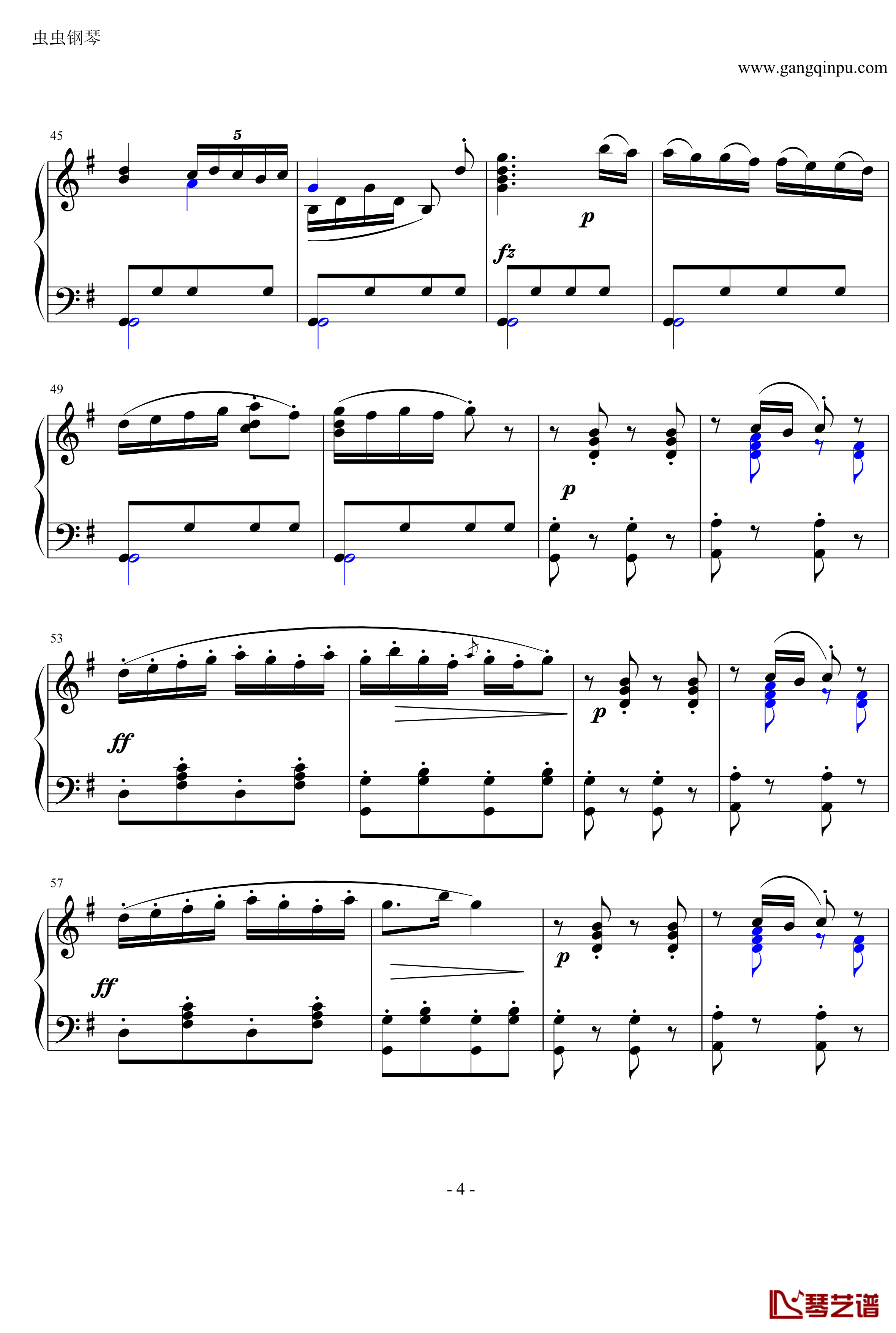 吉普赛回旋曲钢琴谱-海顿4
