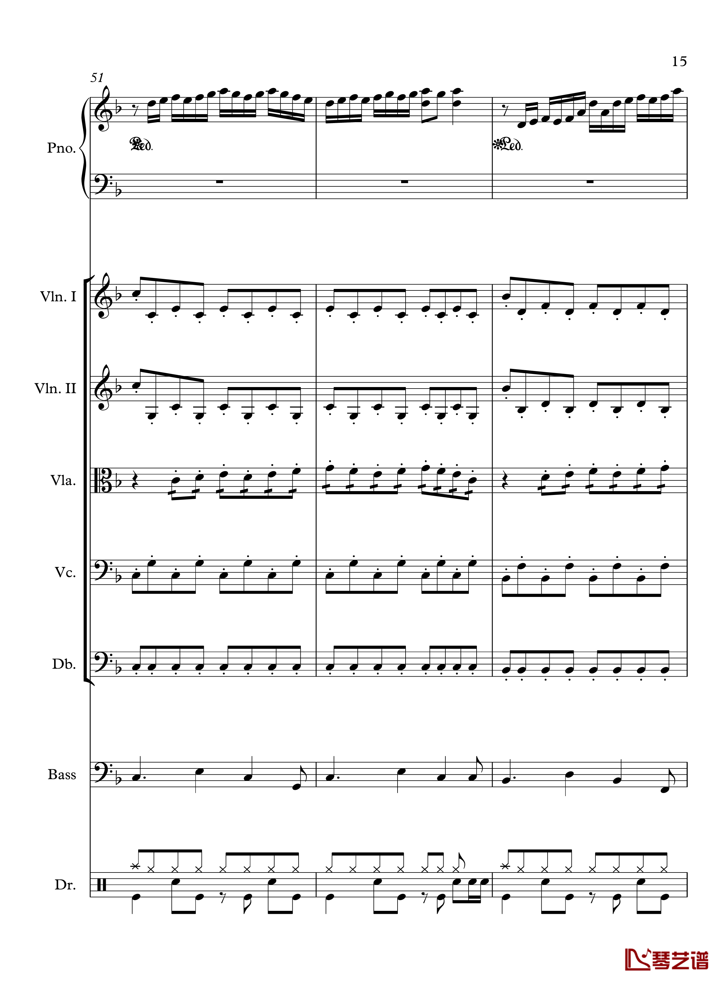 星钢琴谱-yewwc15