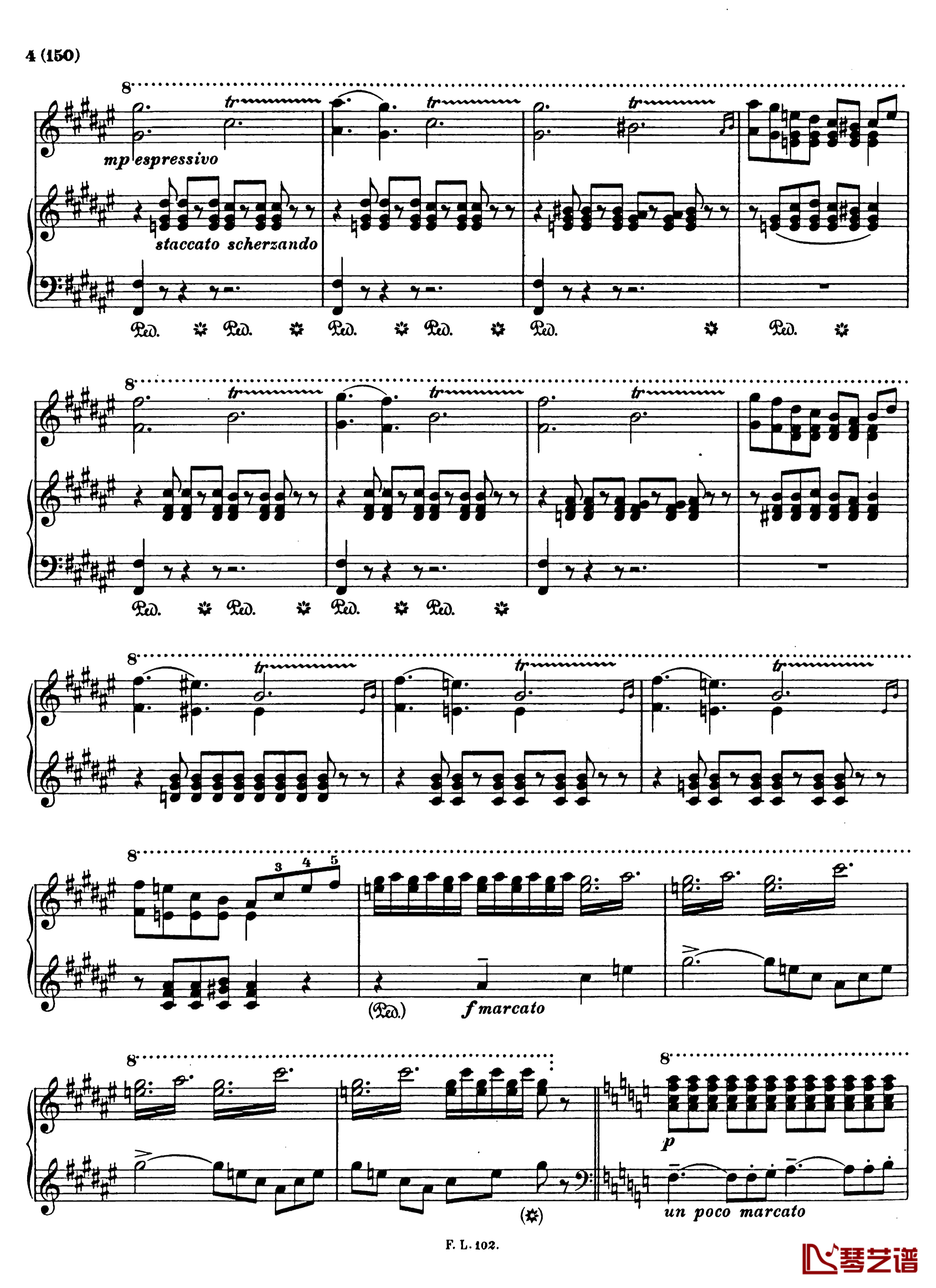 梅菲斯特圆舞曲  第三首 S.216钢琴谱-李斯特4