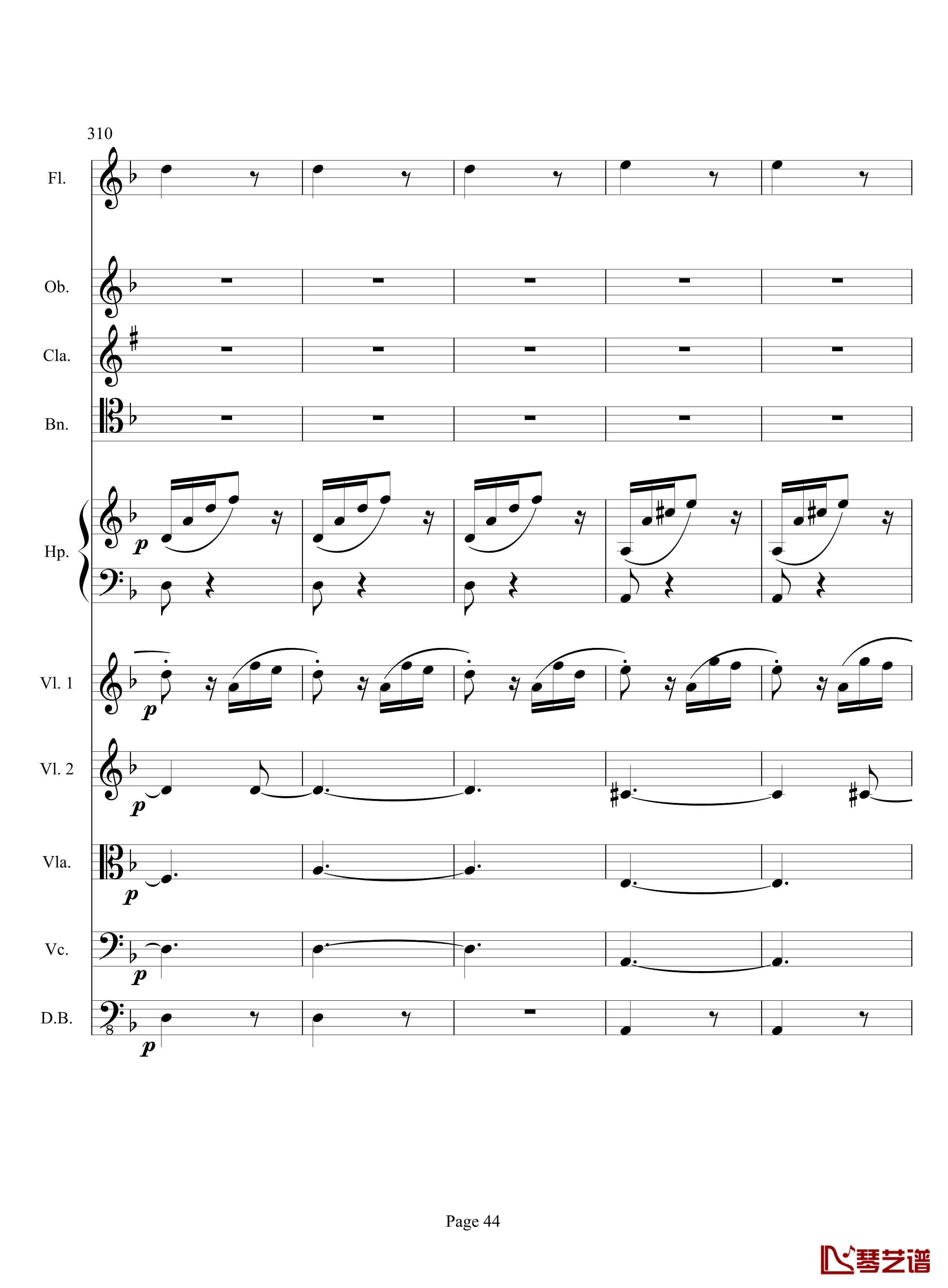 奏鸣曲之交响钢琴谱-第17首-Ⅲ-贝多芬-beethoven44