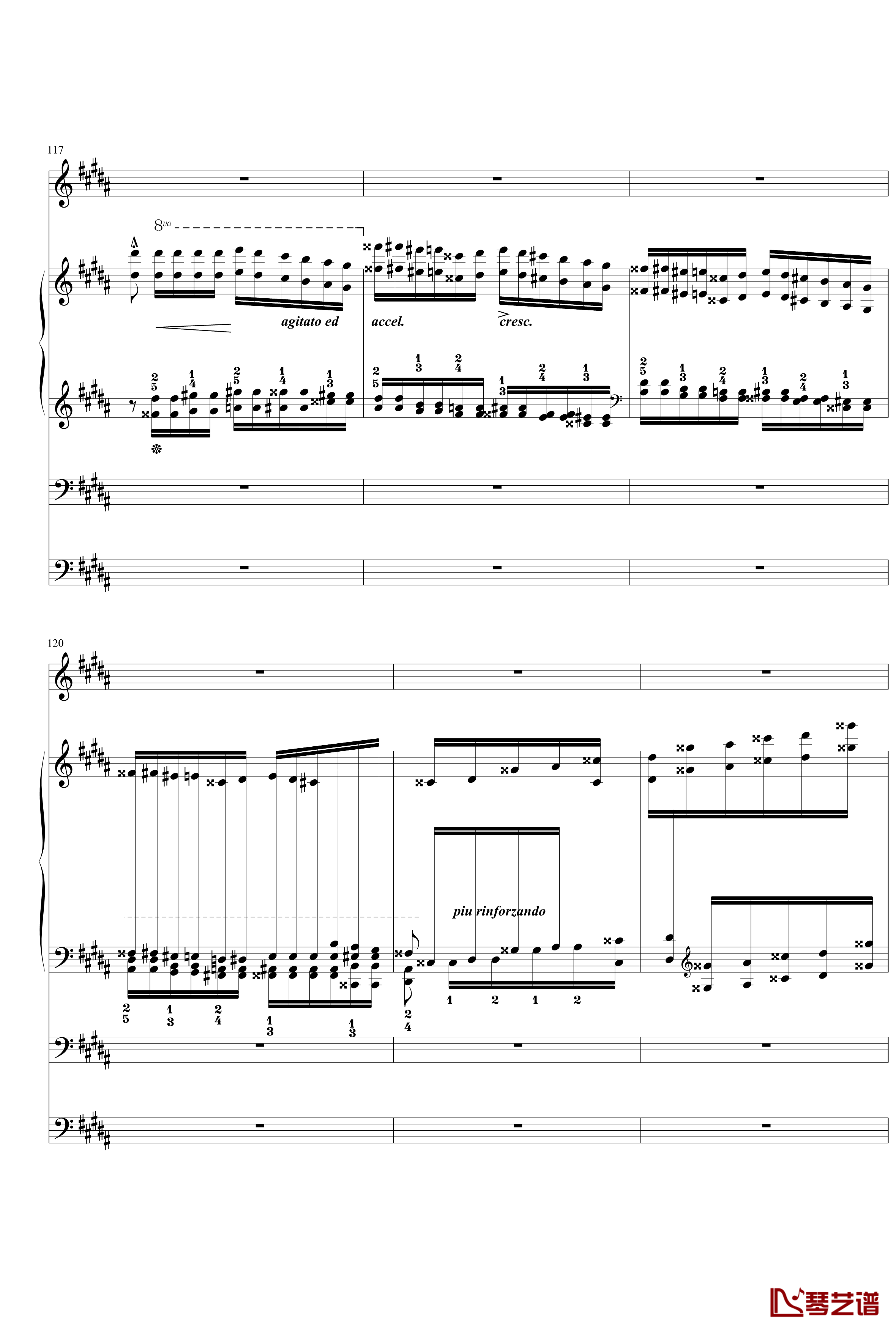 钟钢琴谱-变态版-李斯特25