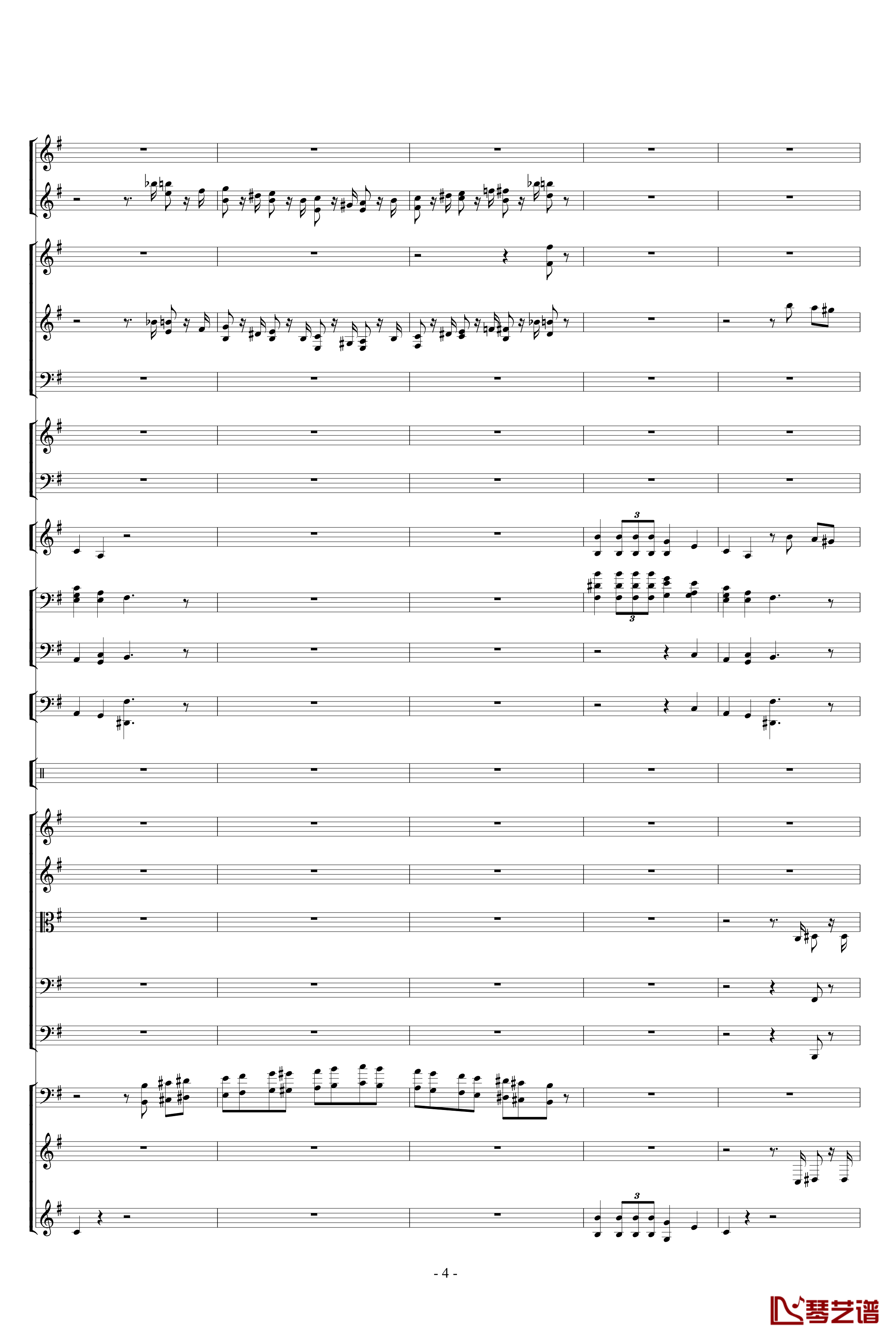 胡桃夹子组曲之进行曲钢琴谱-柴科夫斯基-Peter Ilyich Tchaikovsky4