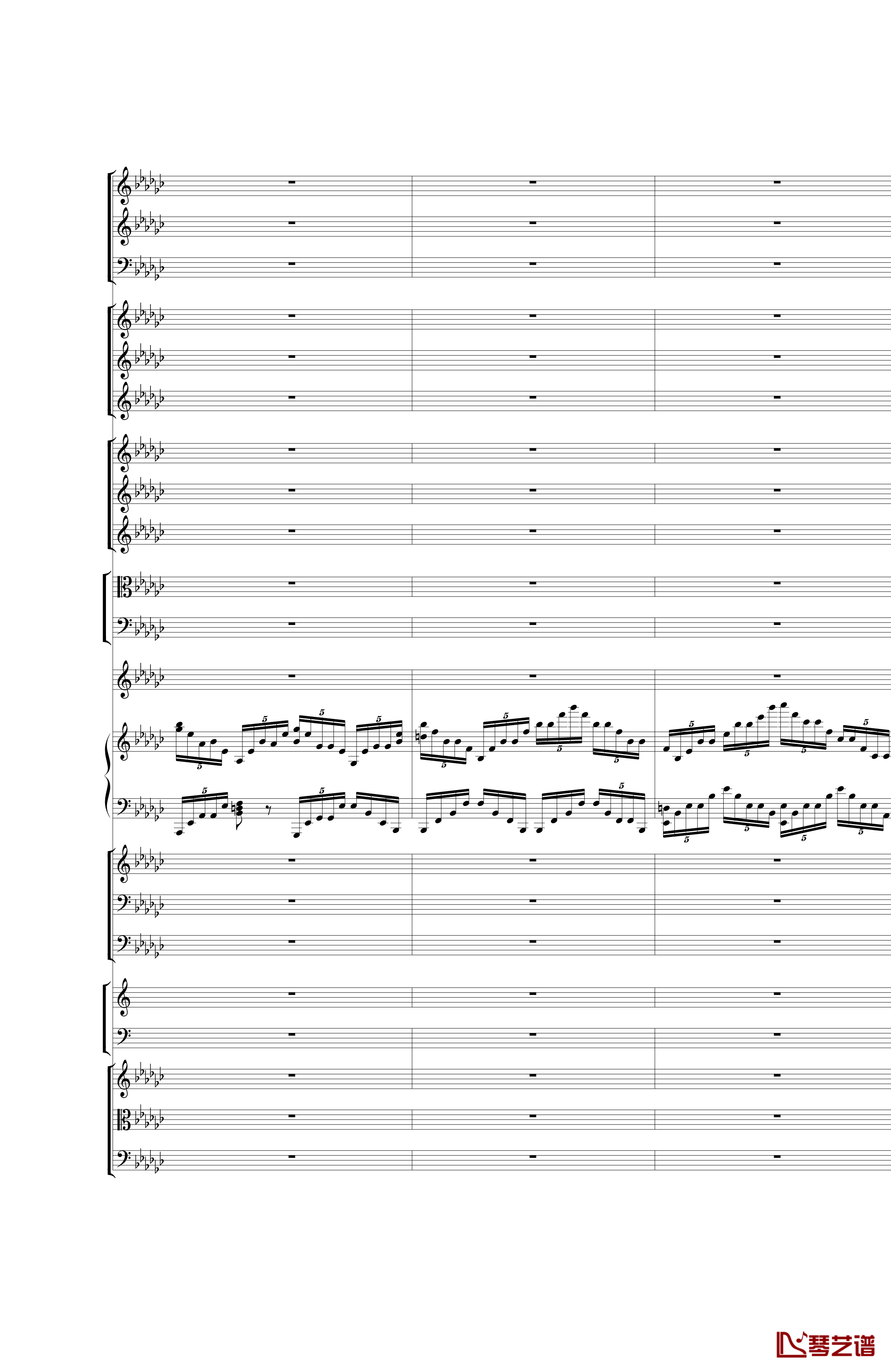 Piano Concerto No.3 in E Flat minor钢琴谱 I.Moderto-热情而辉煌14