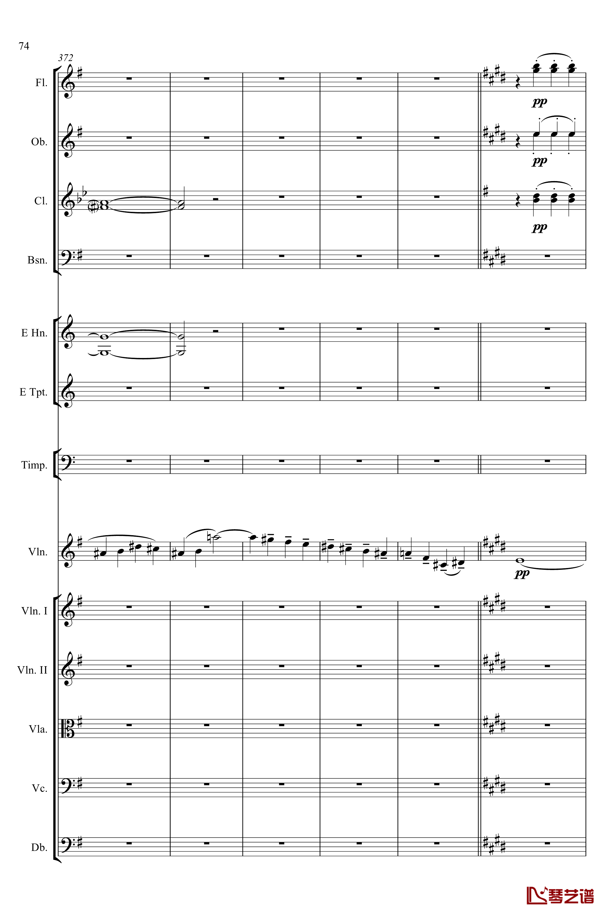 e小调小提琴协奏曲Op.64钢琴谱-第一乐章-门德尔松74