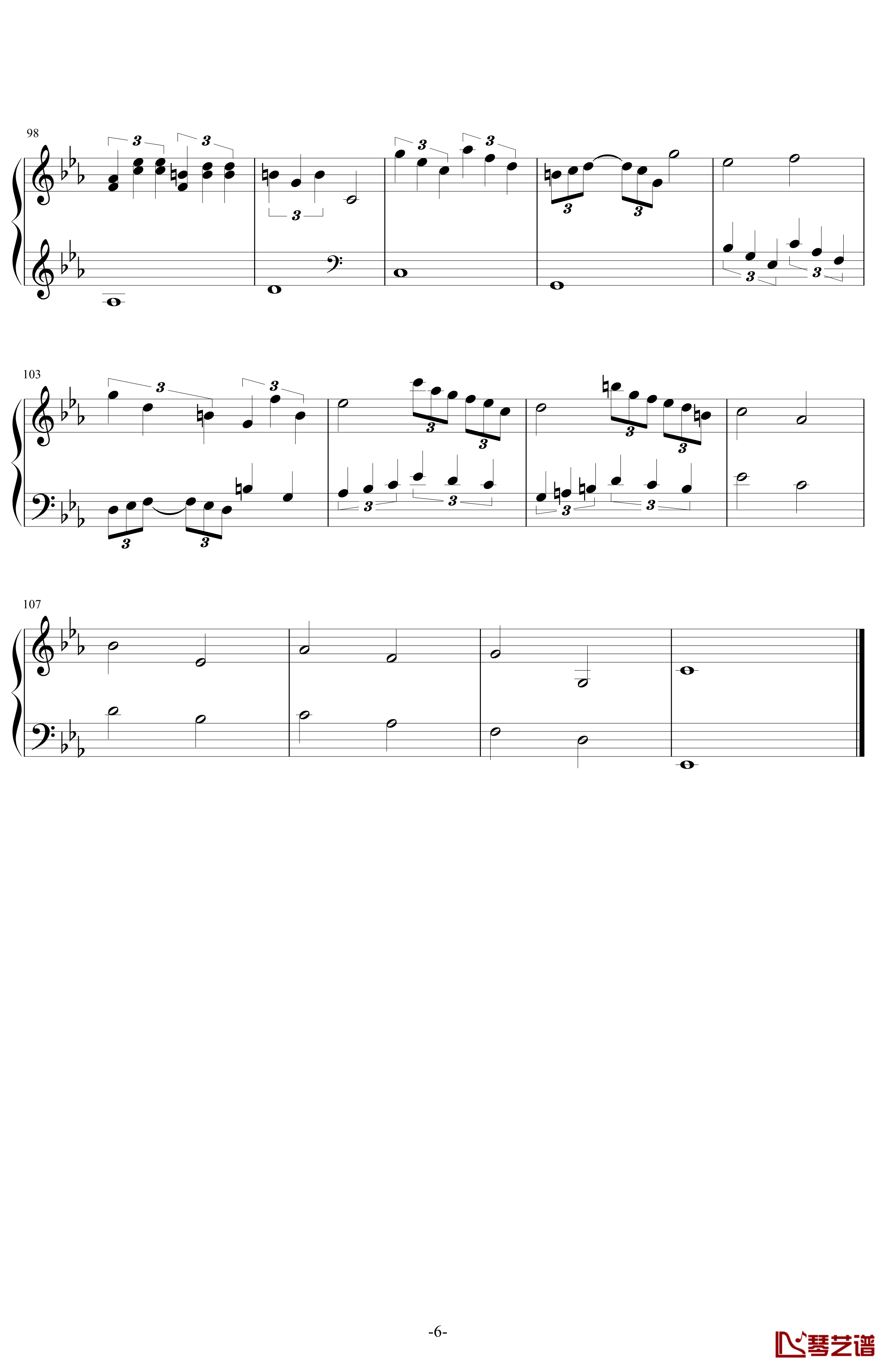 C小调第一钢琴奏鸣曲第二乐章钢琴谱-Ver 2011.6-舍勒七世6