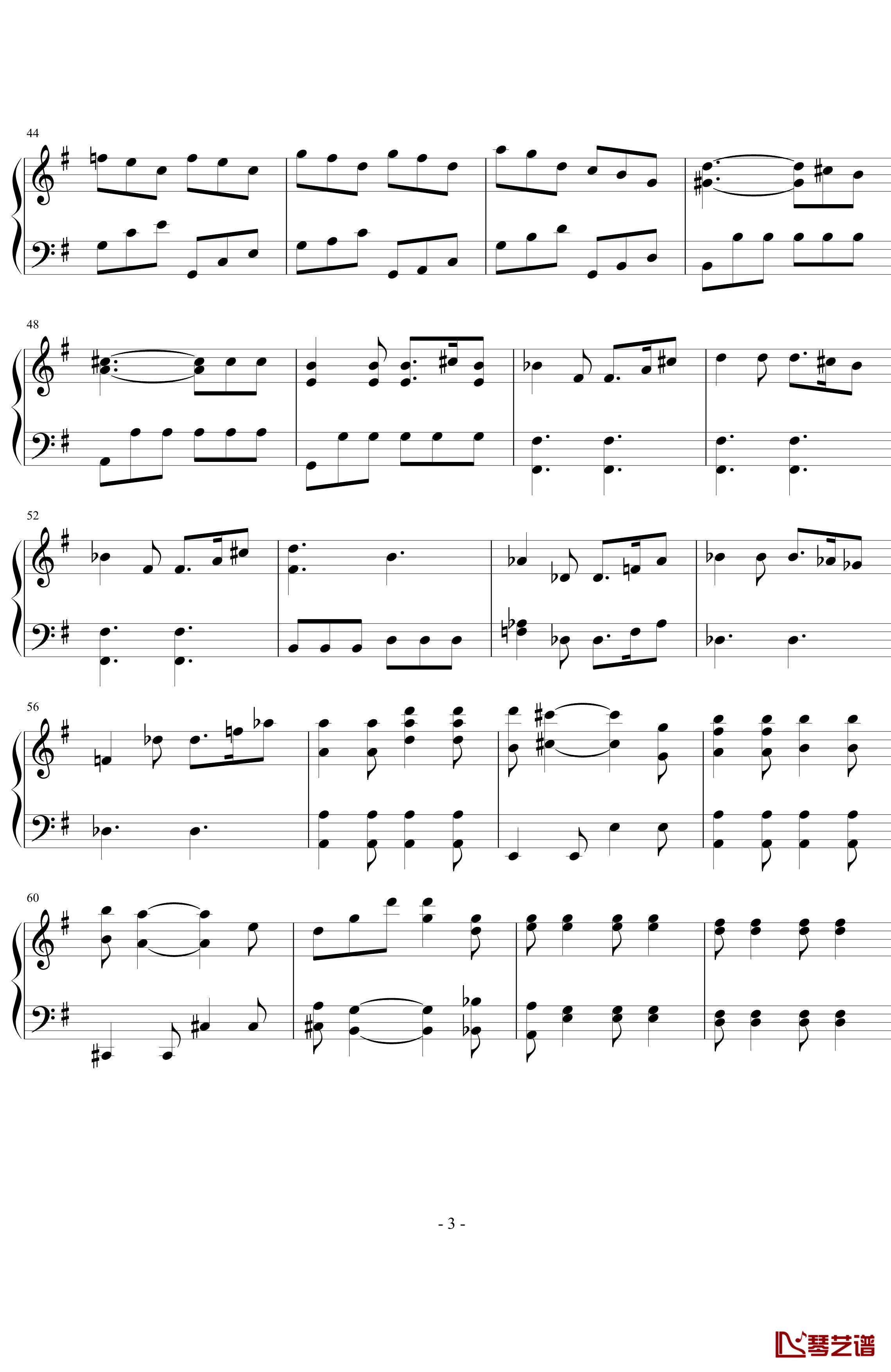 第七号交响曲第一乐章钢琴谱-贝多芬-beethoven3