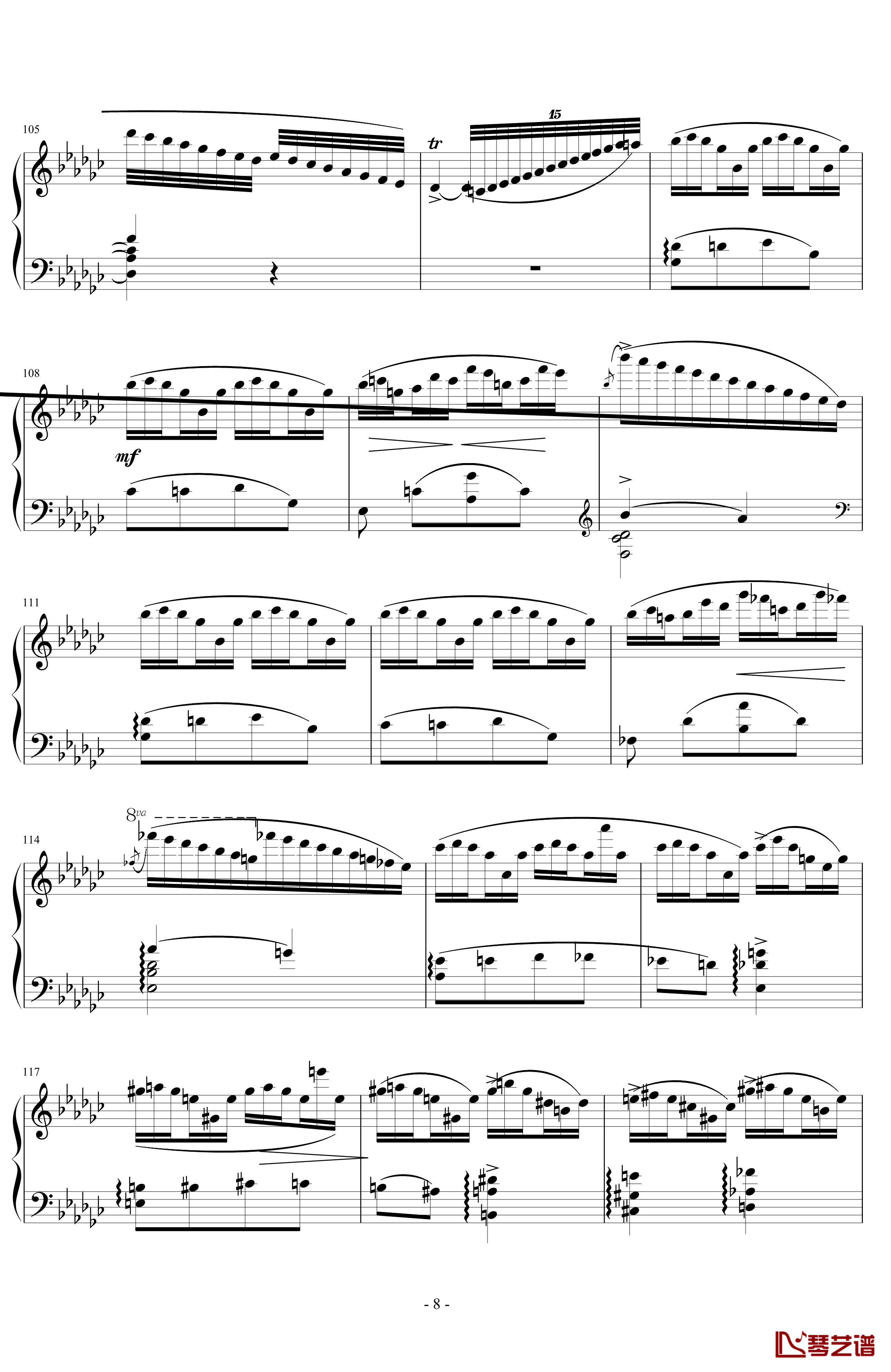 《练习曲Op.25 No.3》钢琴谱-阿连斯基-希望能为大家带来惊喜8