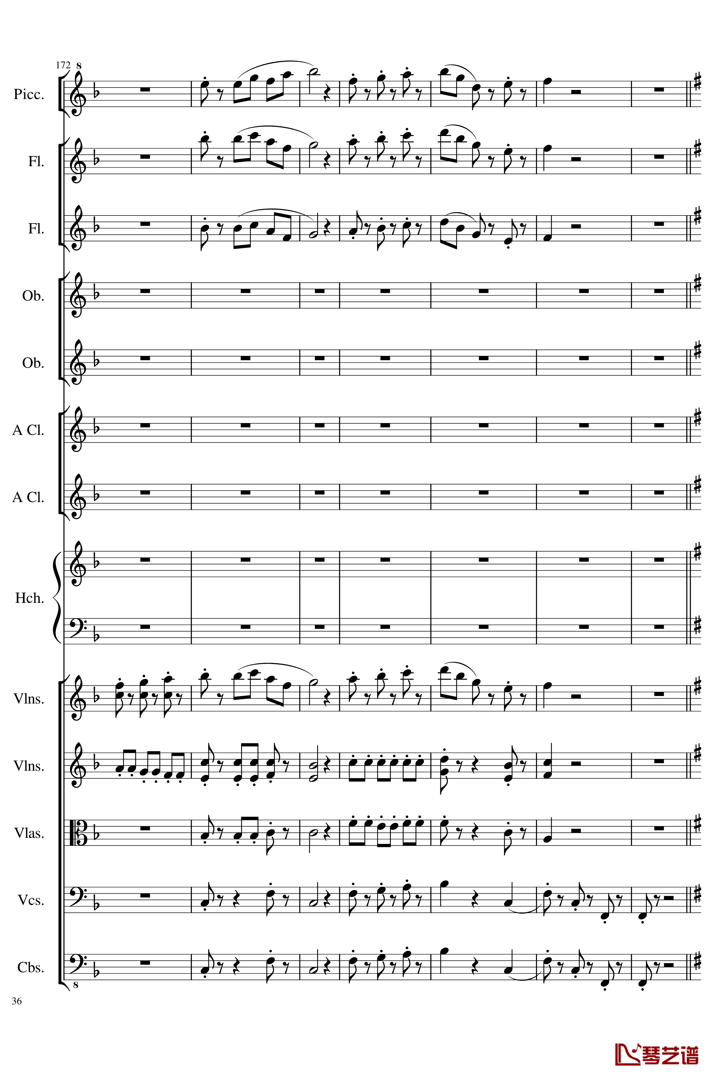 7 Contredanses No.1-7, Op.124钢琴谱-7首乡村舞曲，第一至第七，作品124-一个球36