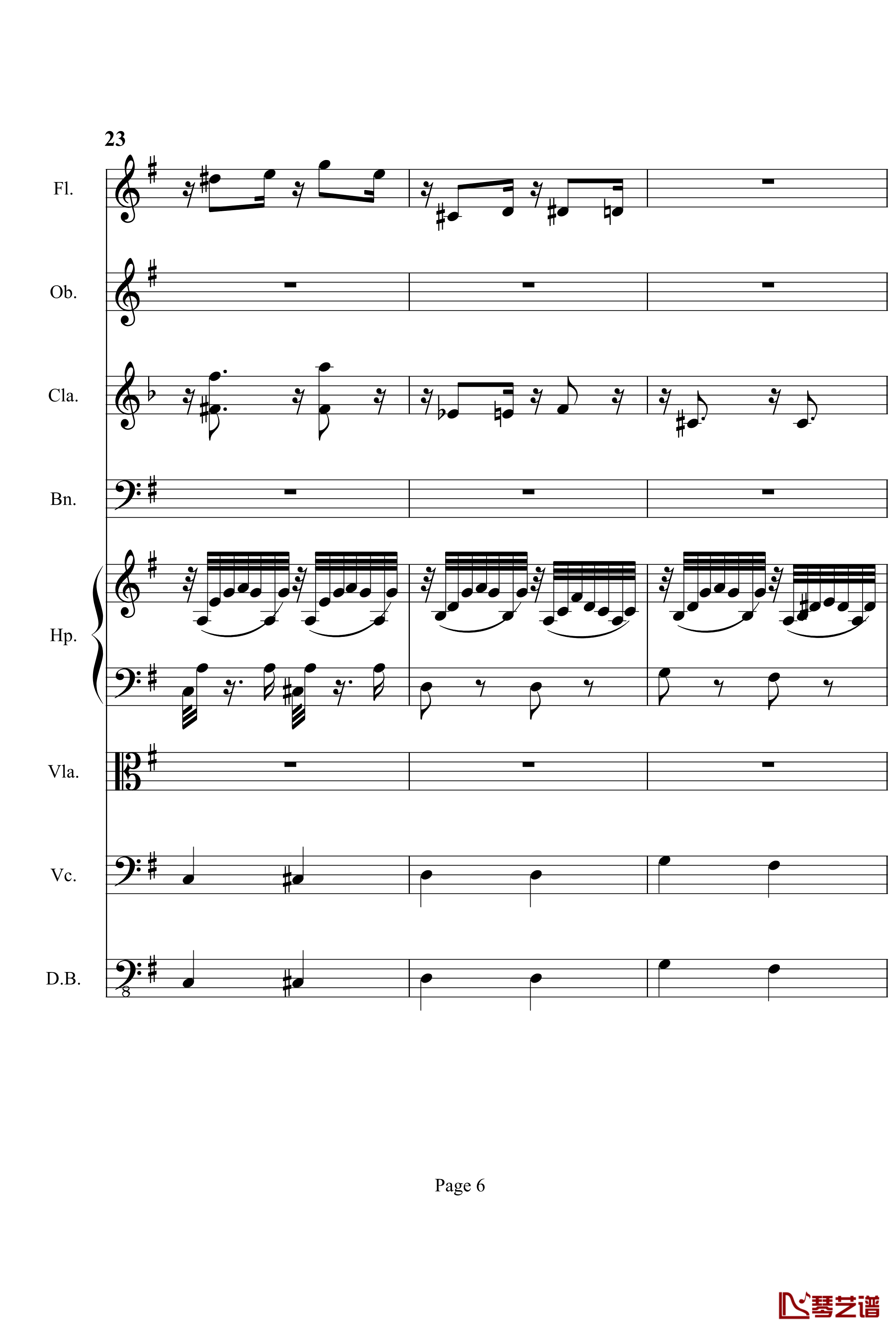 奏鸣曲之交响钢琴谱-第3首-Ⅱ-贝多芬-beethoven6