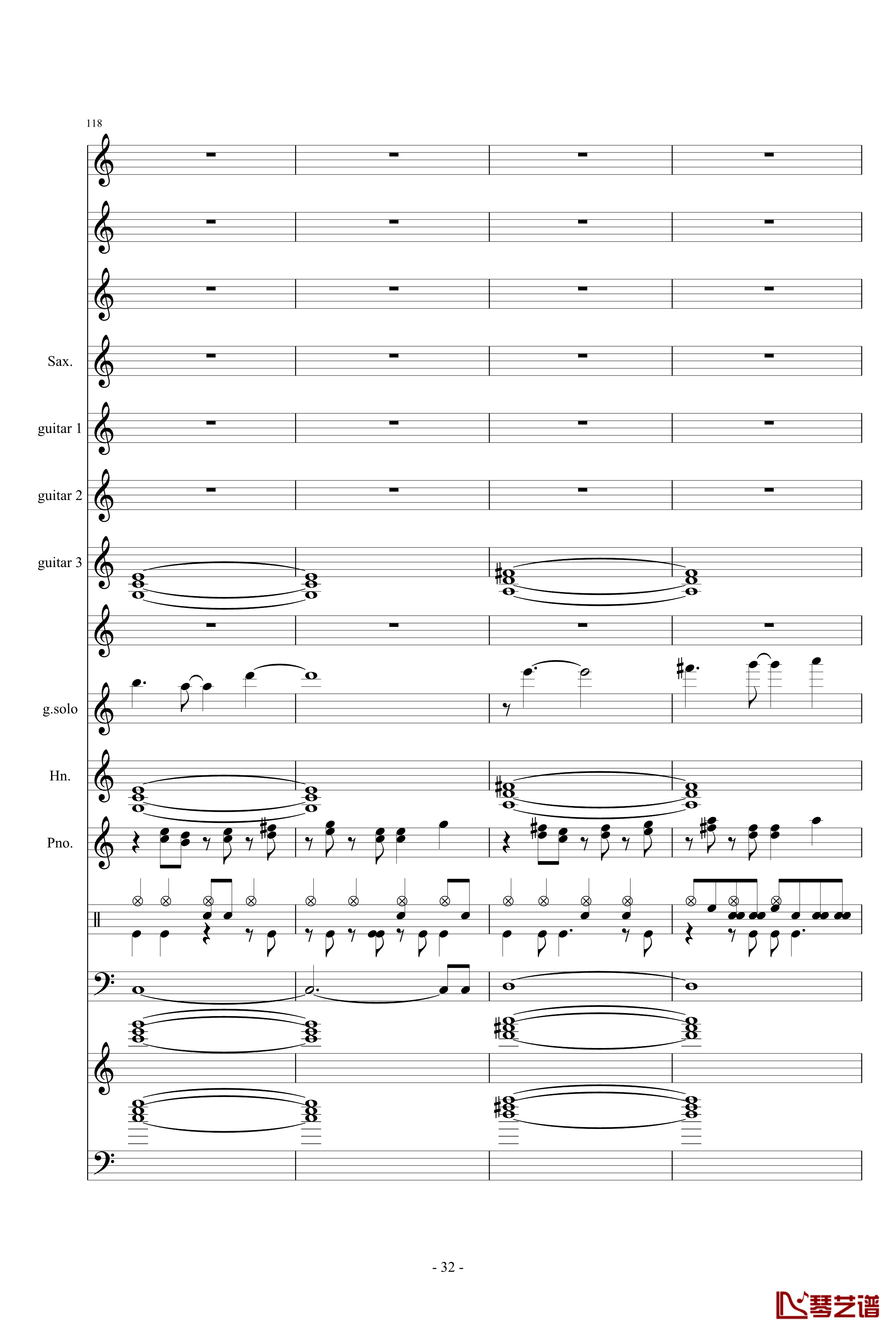 数码宝贝主题钢琴谱曲-总谱32