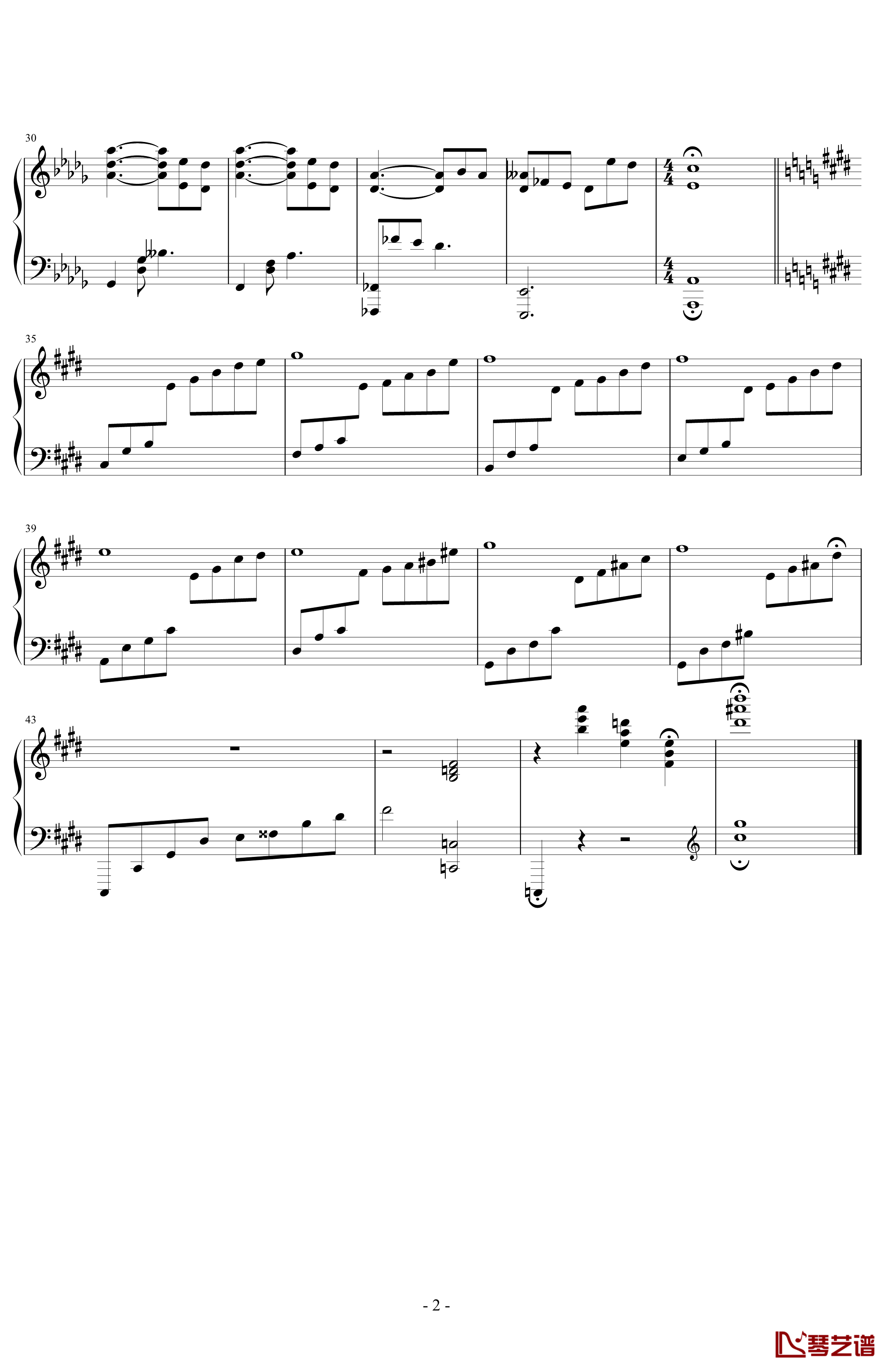 Eternal Harmony钢琴谱-半璧2