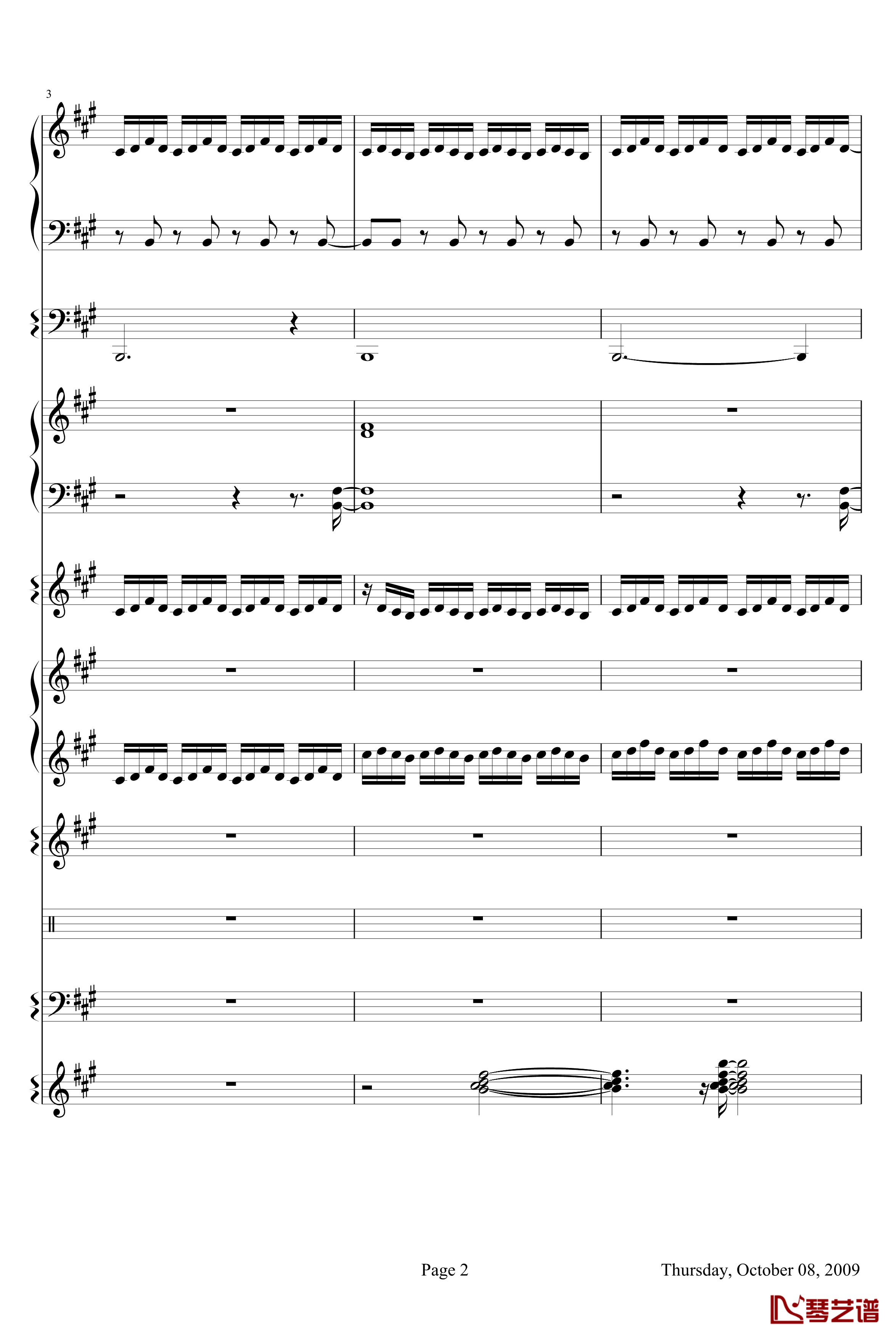 威尼斯无名士钢琴谱-欧美经典-克莱德曼2