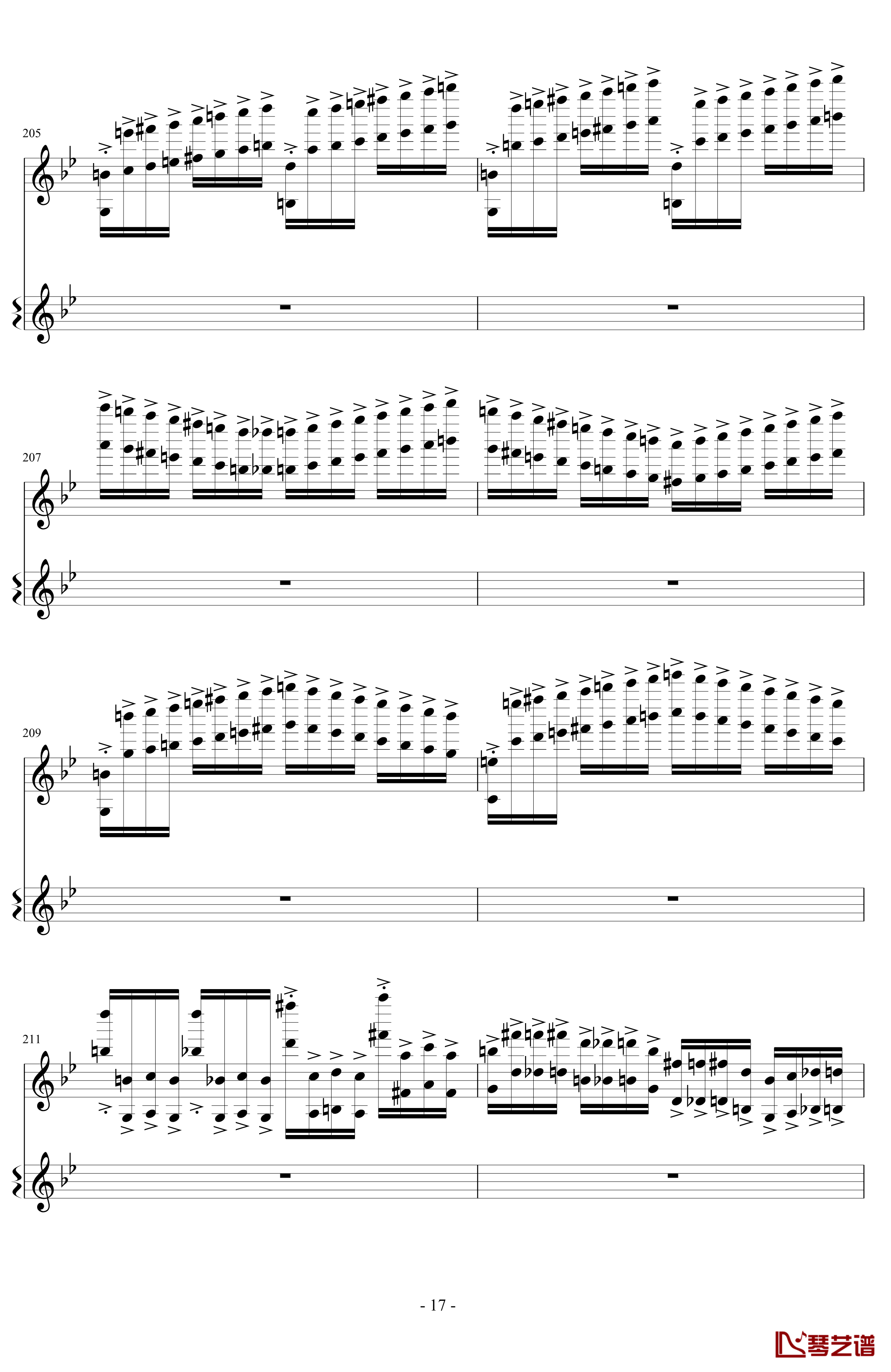 意大利国歌变奏曲钢琴谱-DXF17