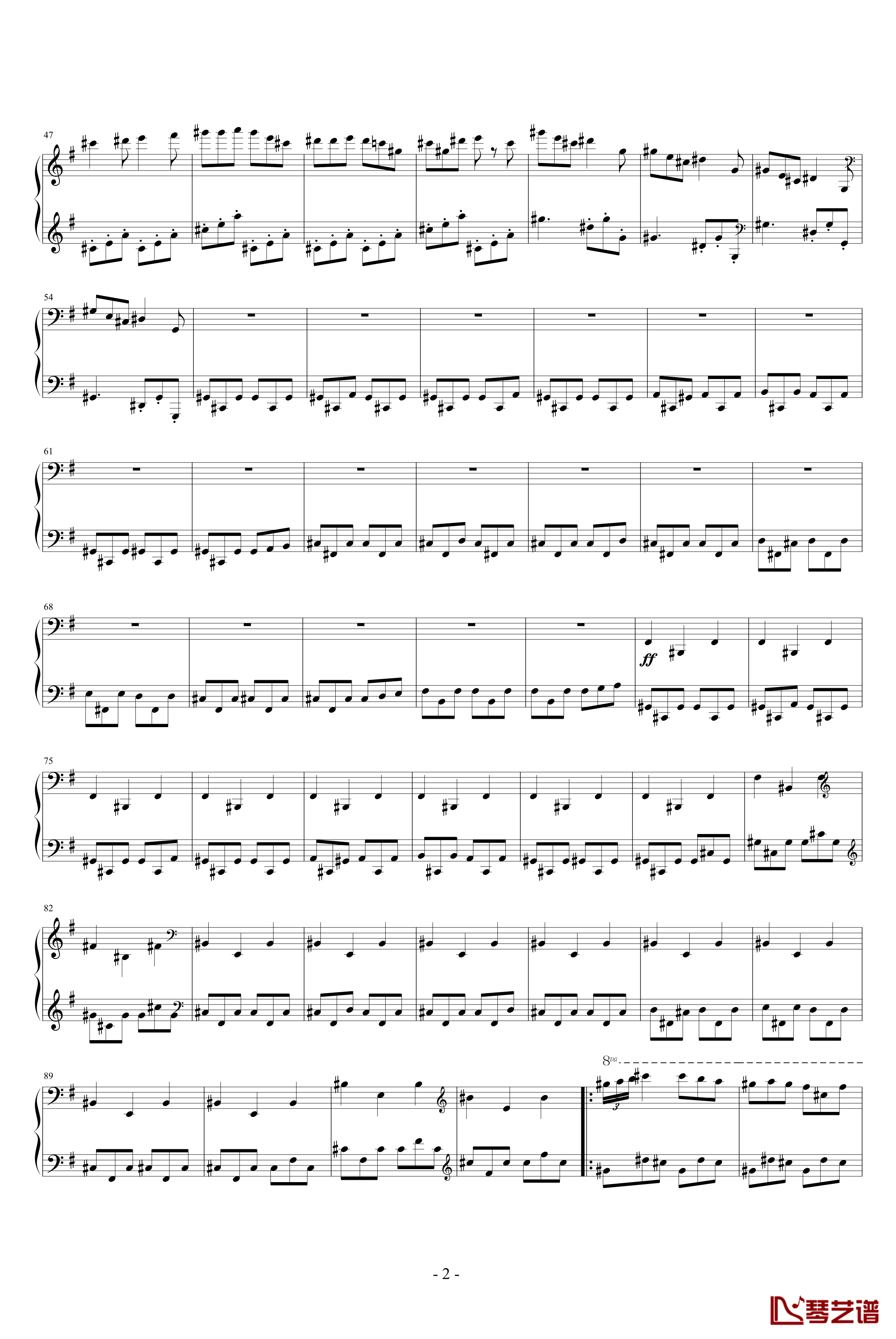 第三钢琴奏鸣曲钢琴谱-谐谑曲-齐少凡2
