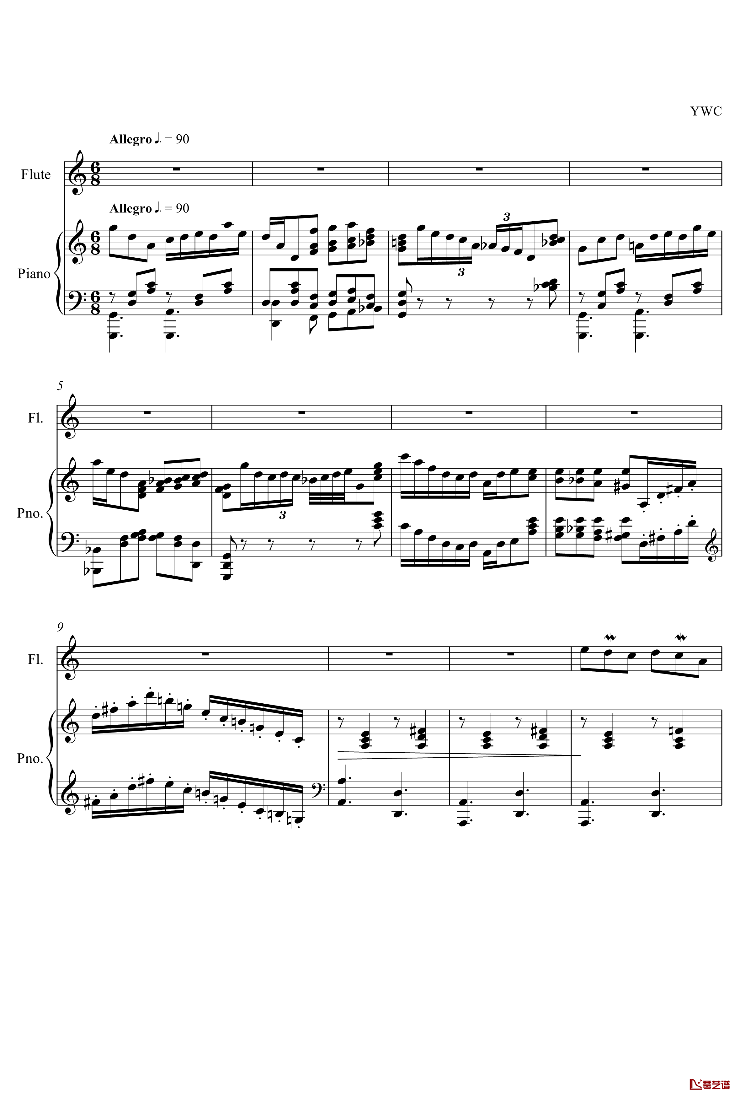 即兴曲3钢琴谱-yewwc1