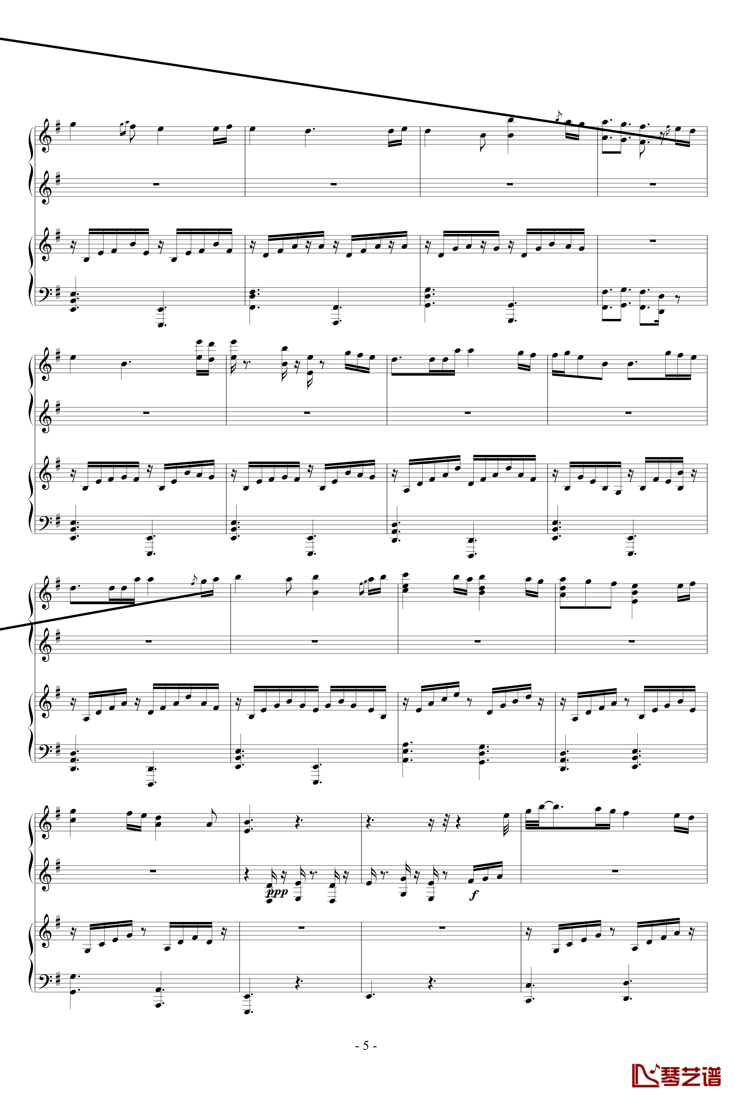 A Wooland Night钢琴谱-Bandari5