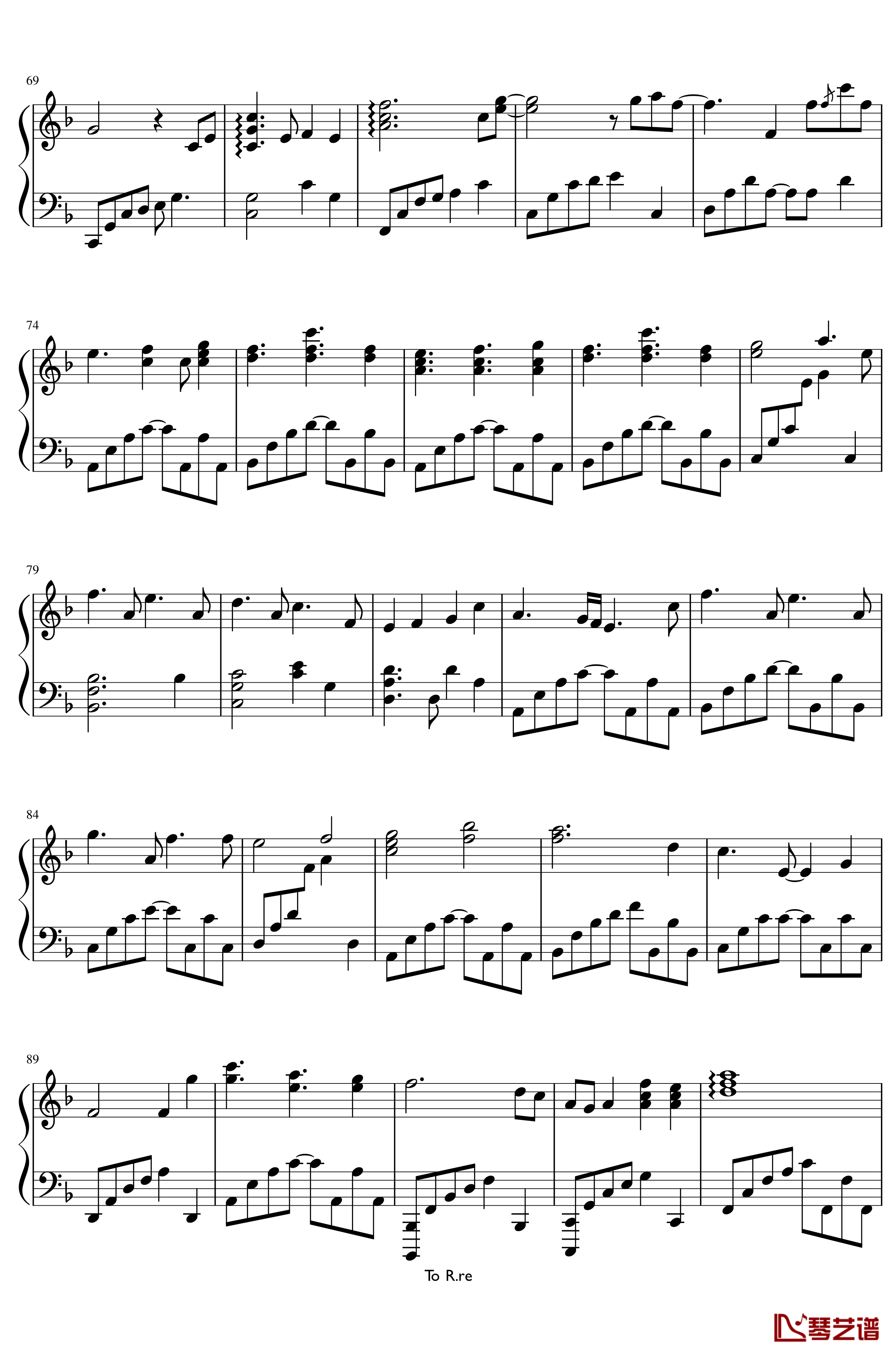 YUBIKIRI-GENMAN钢琴谱-Mili4