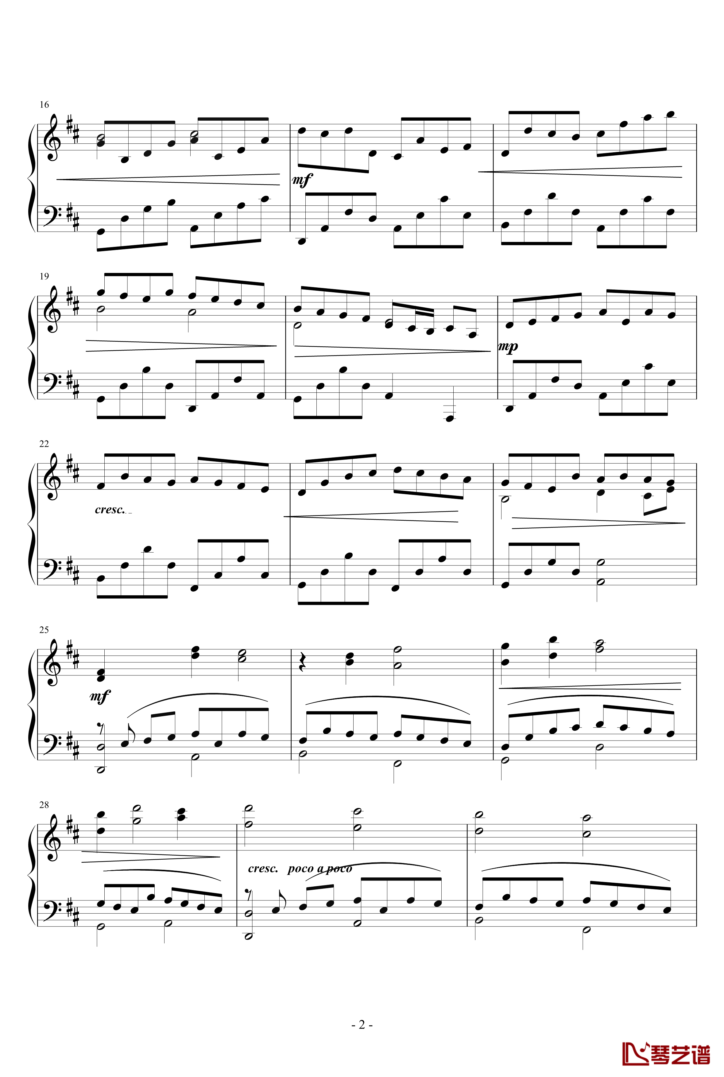 卡农正版钢琴谱-帕赫贝尔-Pachelbel2