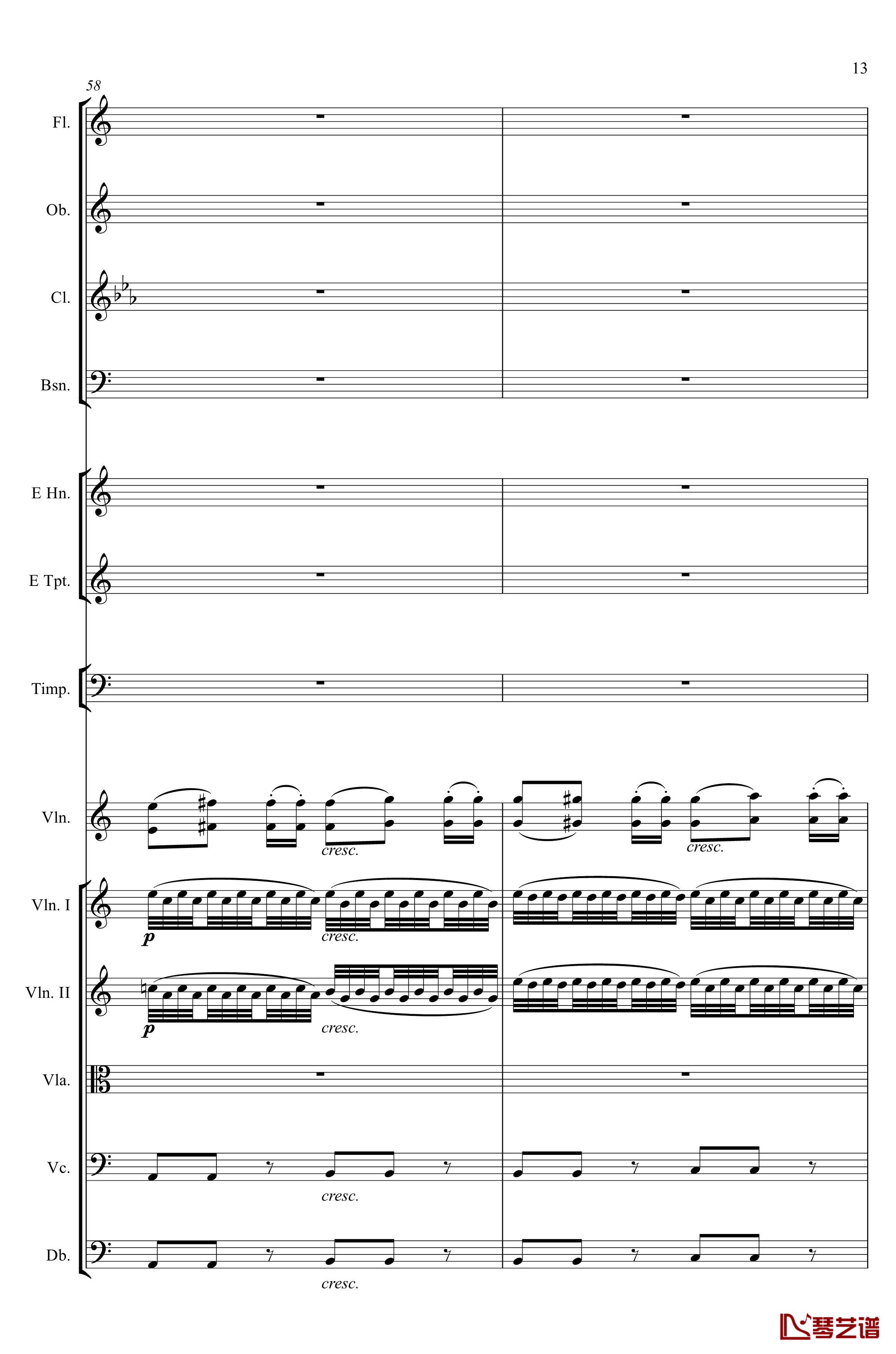 e小调小提琴协奏曲Op.64钢琴谱-第二乐章-Felix Mendelssohn13