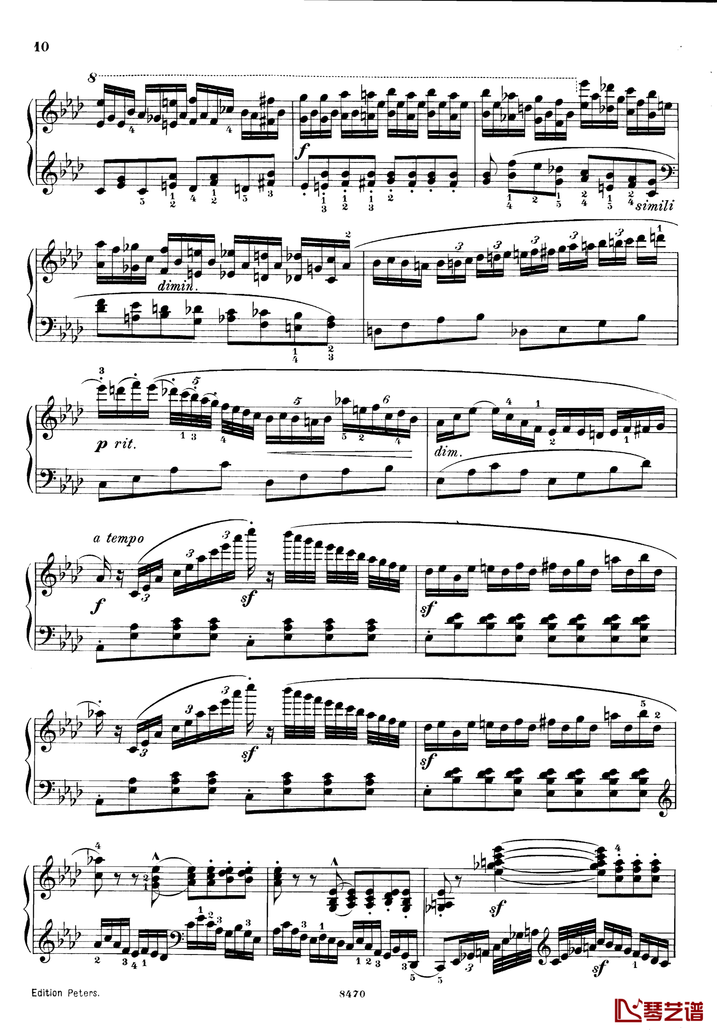 升c小调第三钢琴协奏曲Op.55钢琴谱-克里斯蒂安-里斯10
