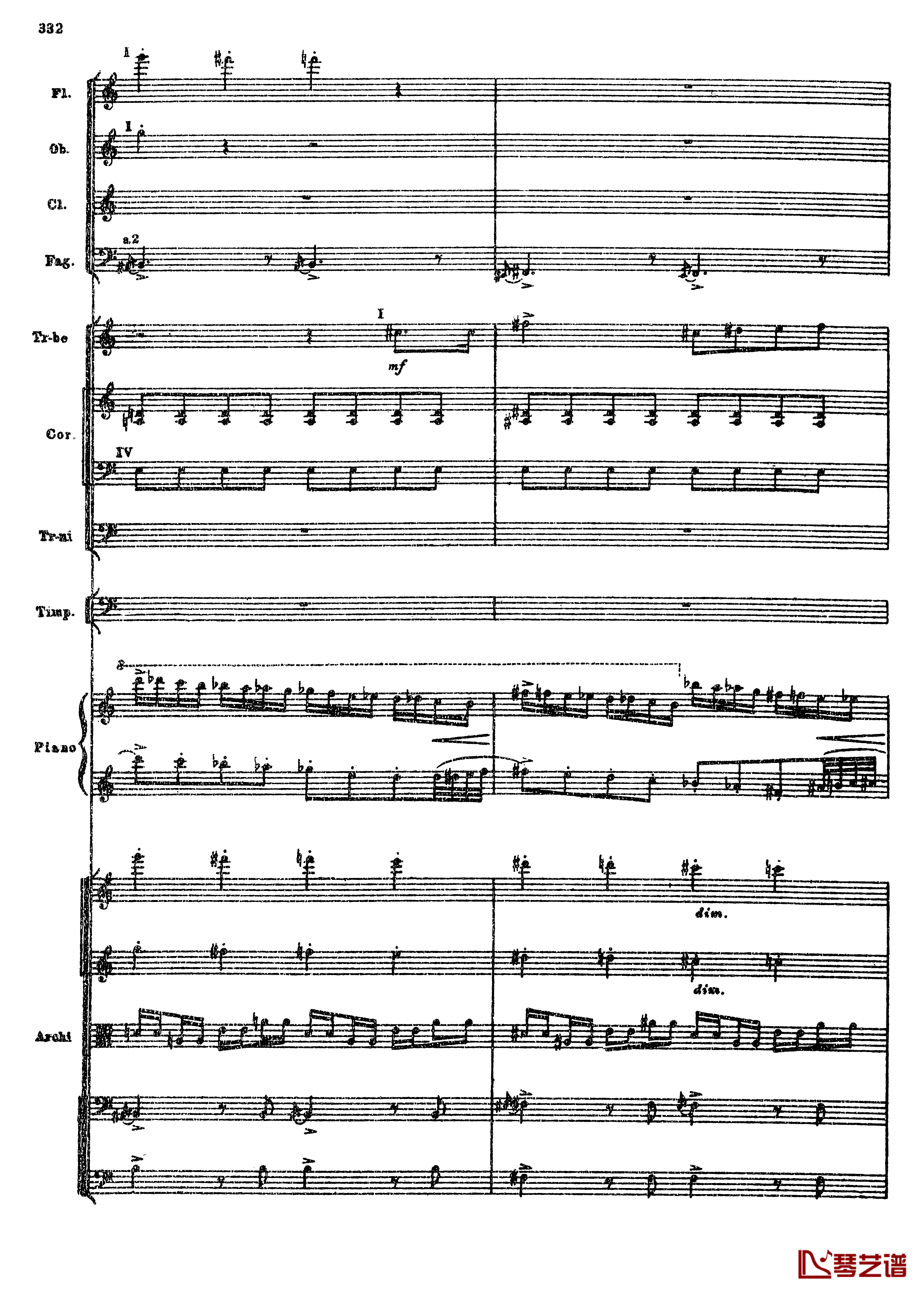 普罗科菲耶夫第三钢琴协奏曲钢琴谱-总谱-普罗科非耶夫64