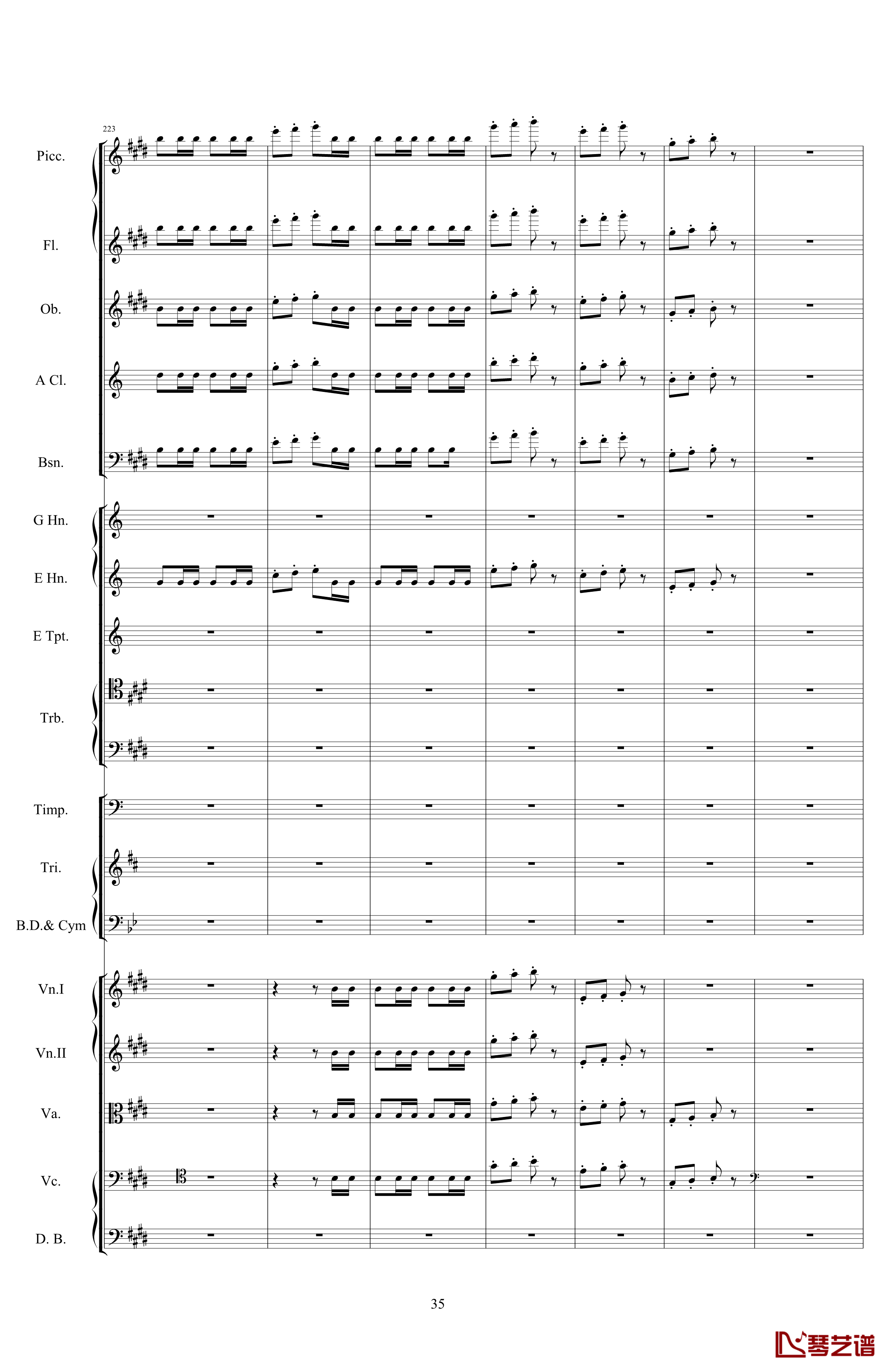 威廉退尔序曲钢琴谱-原版扒谱-罗西尼35