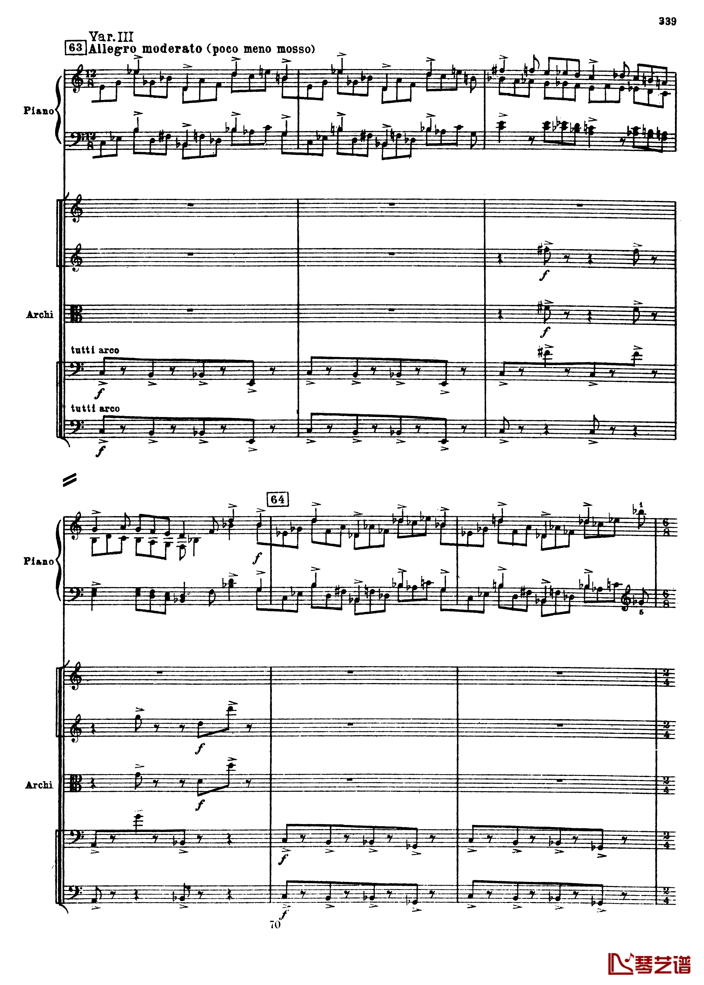 普罗科菲耶夫第三钢琴协奏曲钢琴谱-总谱-普罗科非耶夫71