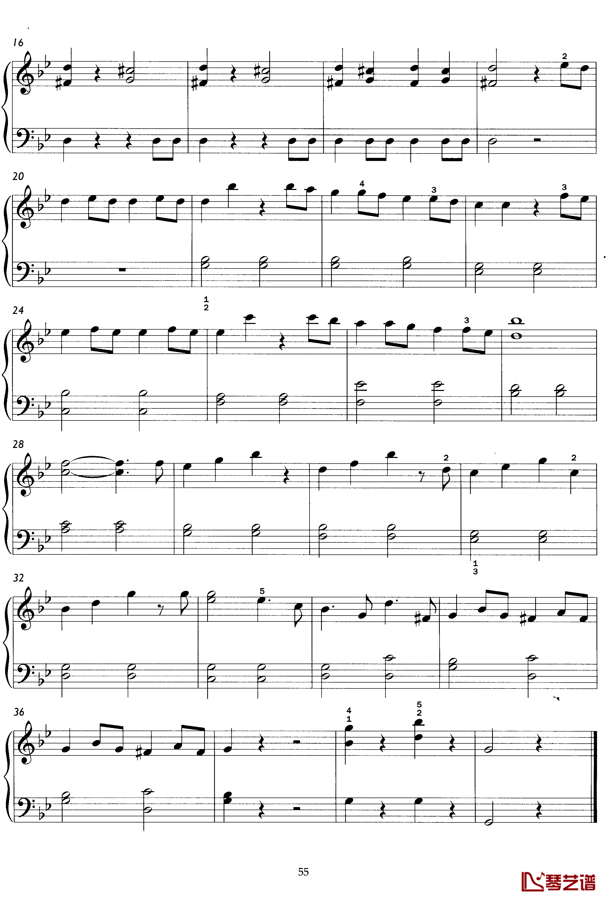 我也能弹莫扎特钢琴谱-简化改编-莫扎特4