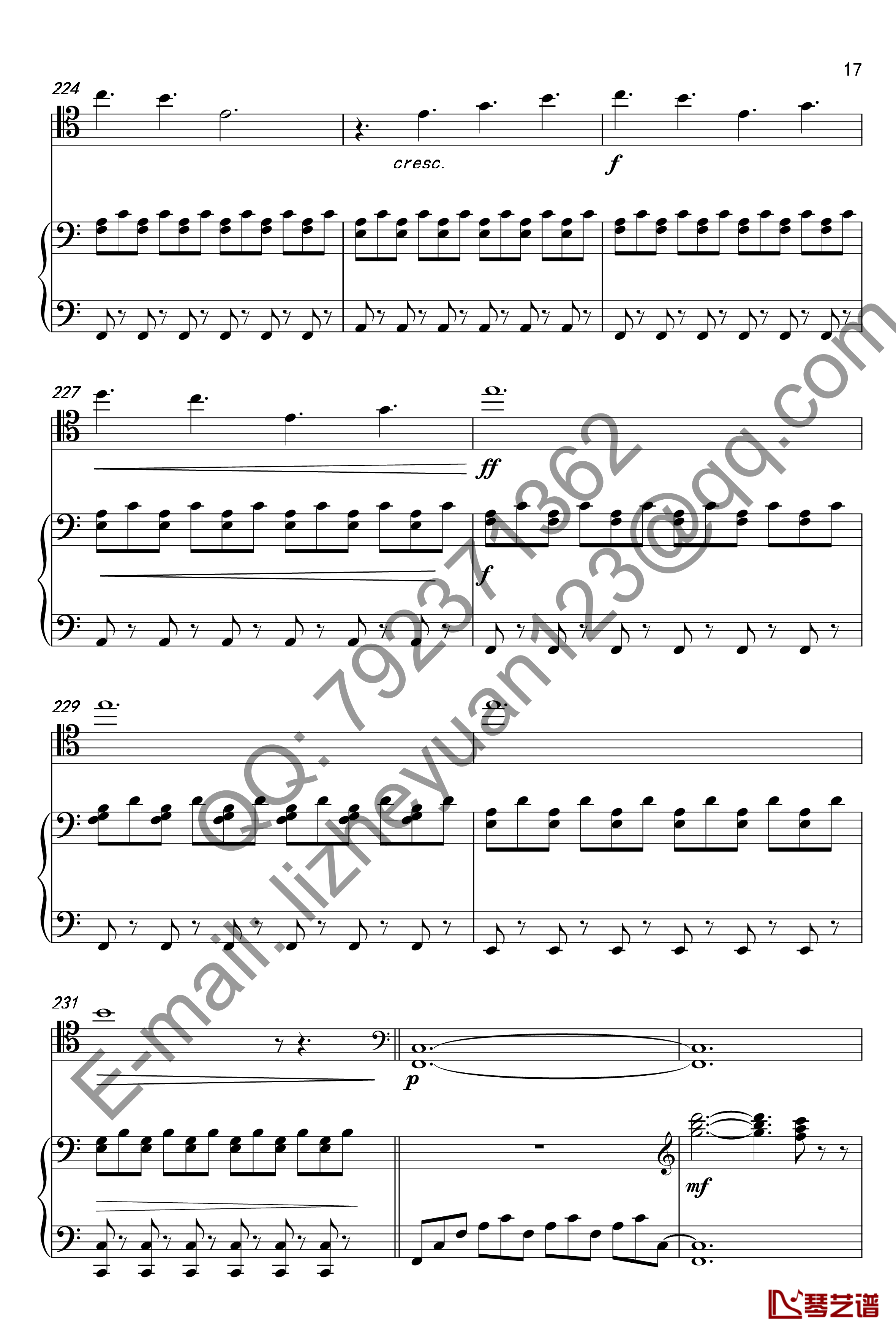 唐顿庄园主题曲钢琴谱-钢琴+大提琴-唐顿庄园17