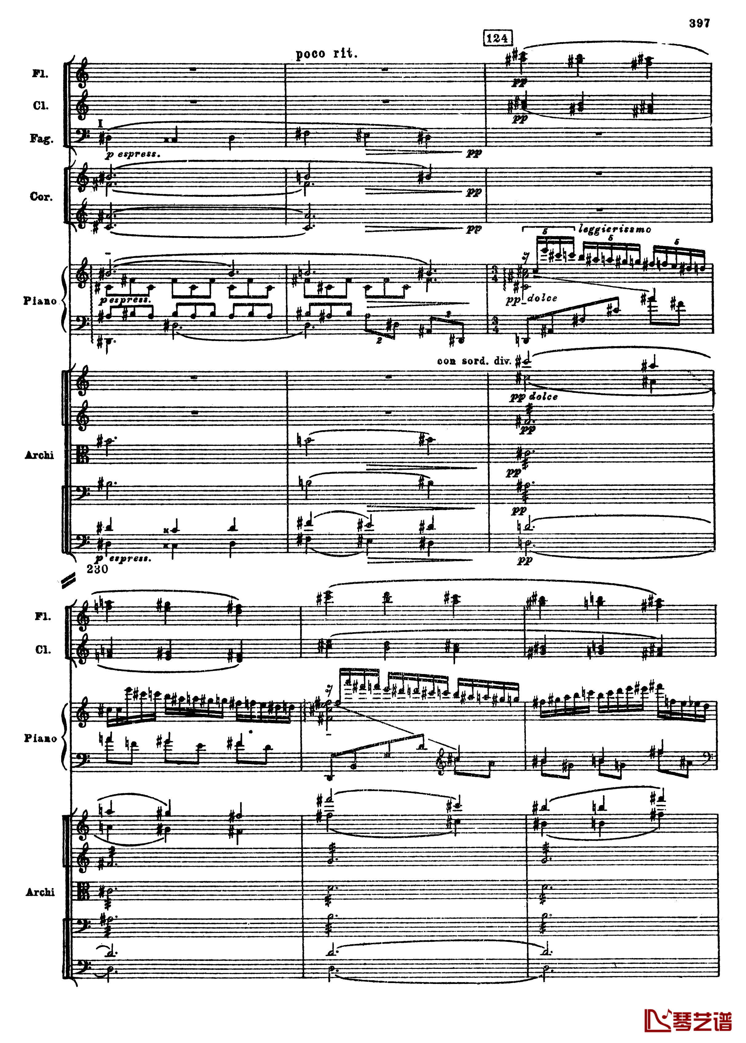 普罗科菲耶夫第三钢琴协奏曲钢琴谱-总谱-普罗科非耶夫129