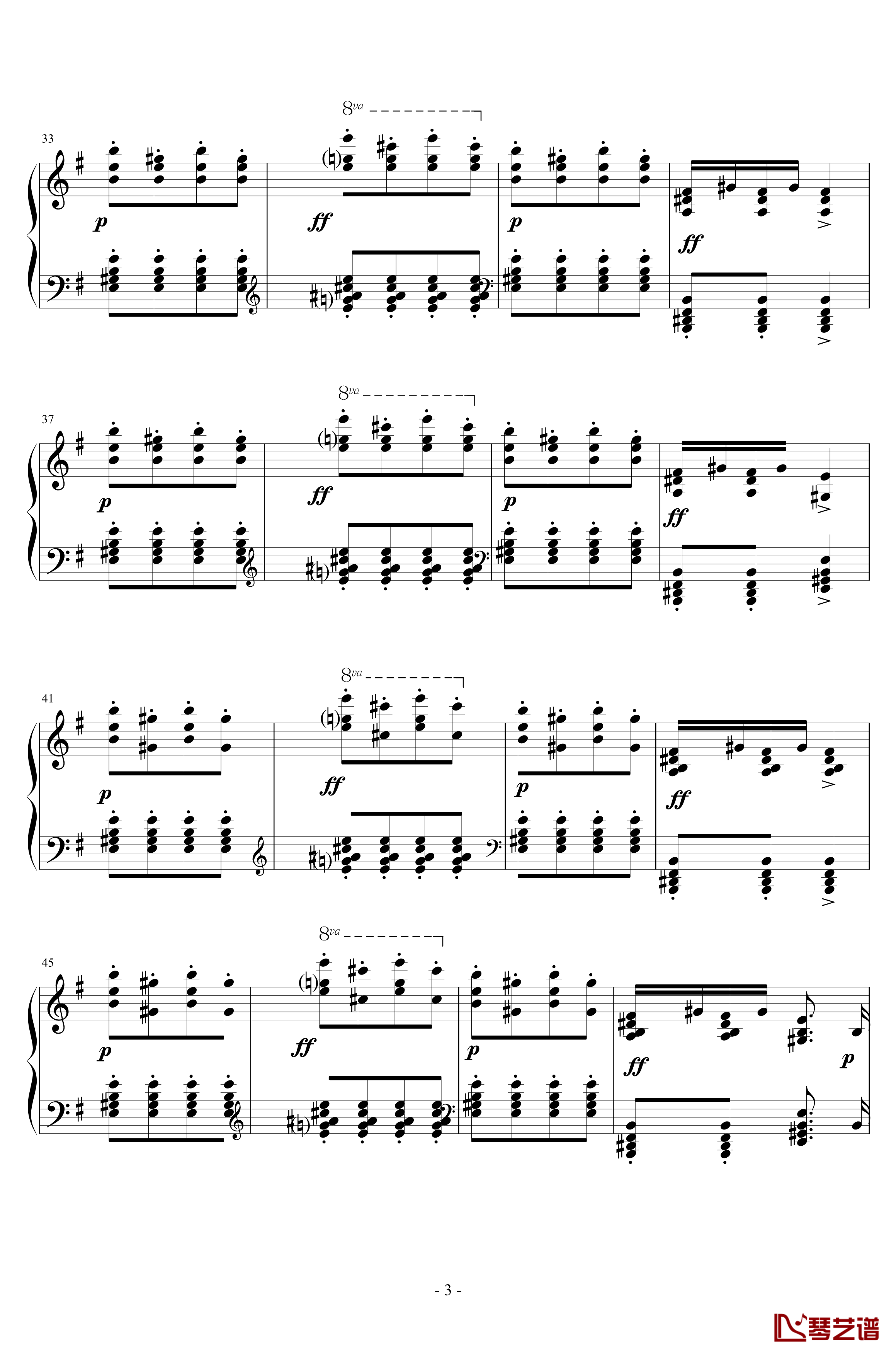 二月  狂欢节钢琴谱-Op.74 No.2-阿尔坎3