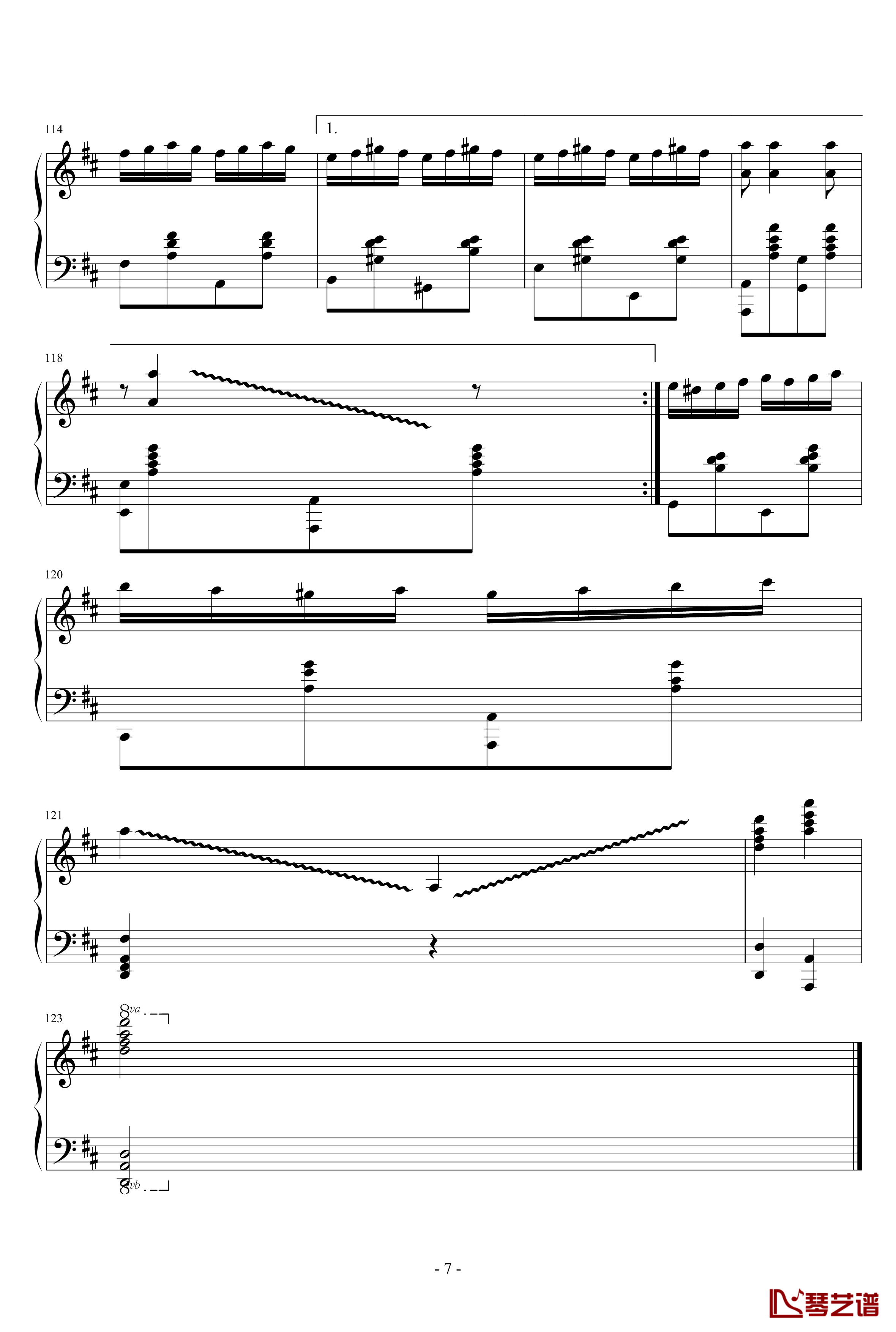 查尔达什舞曲钢琴谱-钢琴版-蒙蒂7