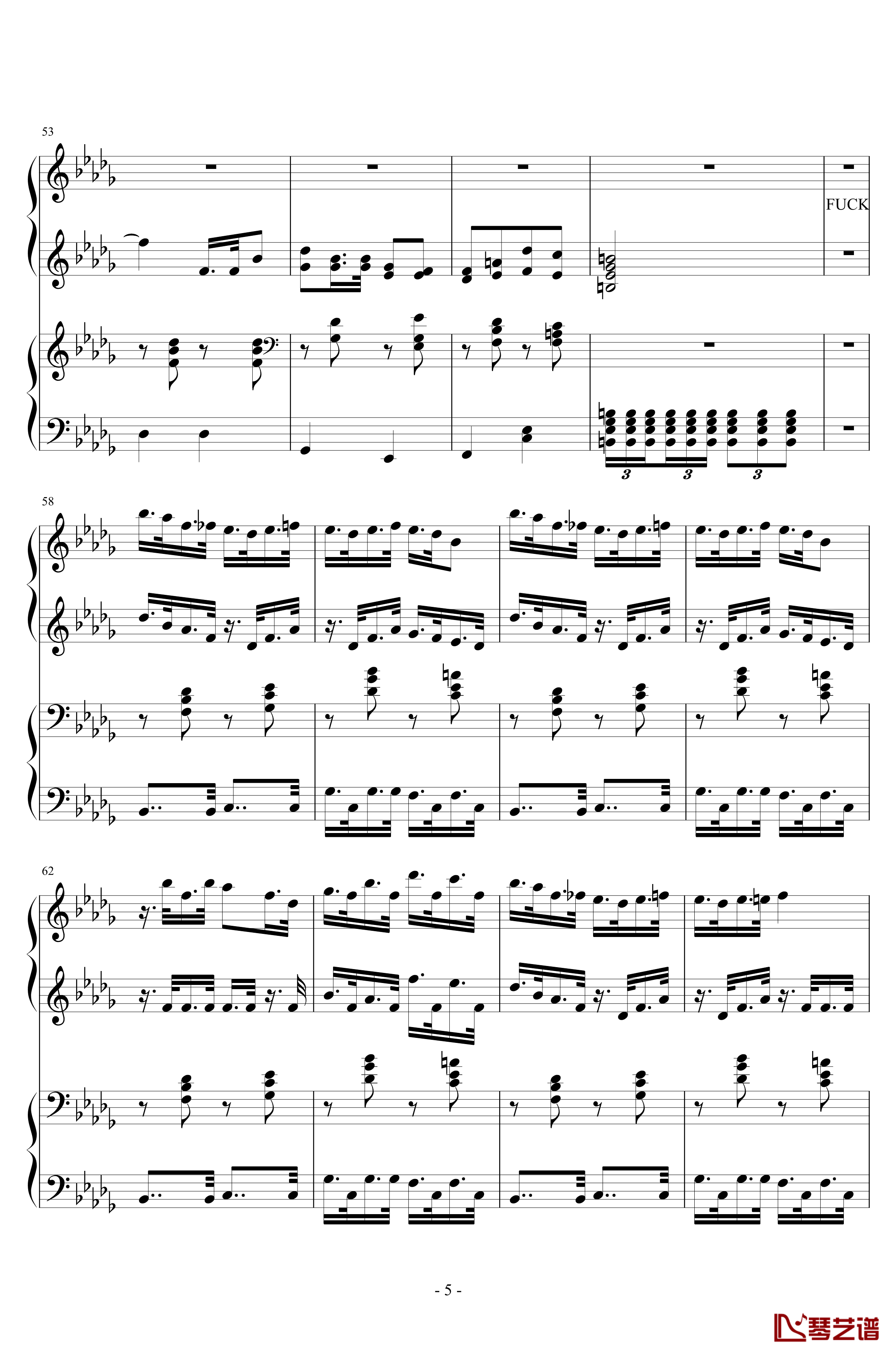 マインドブランド钢琴谱-足首版5